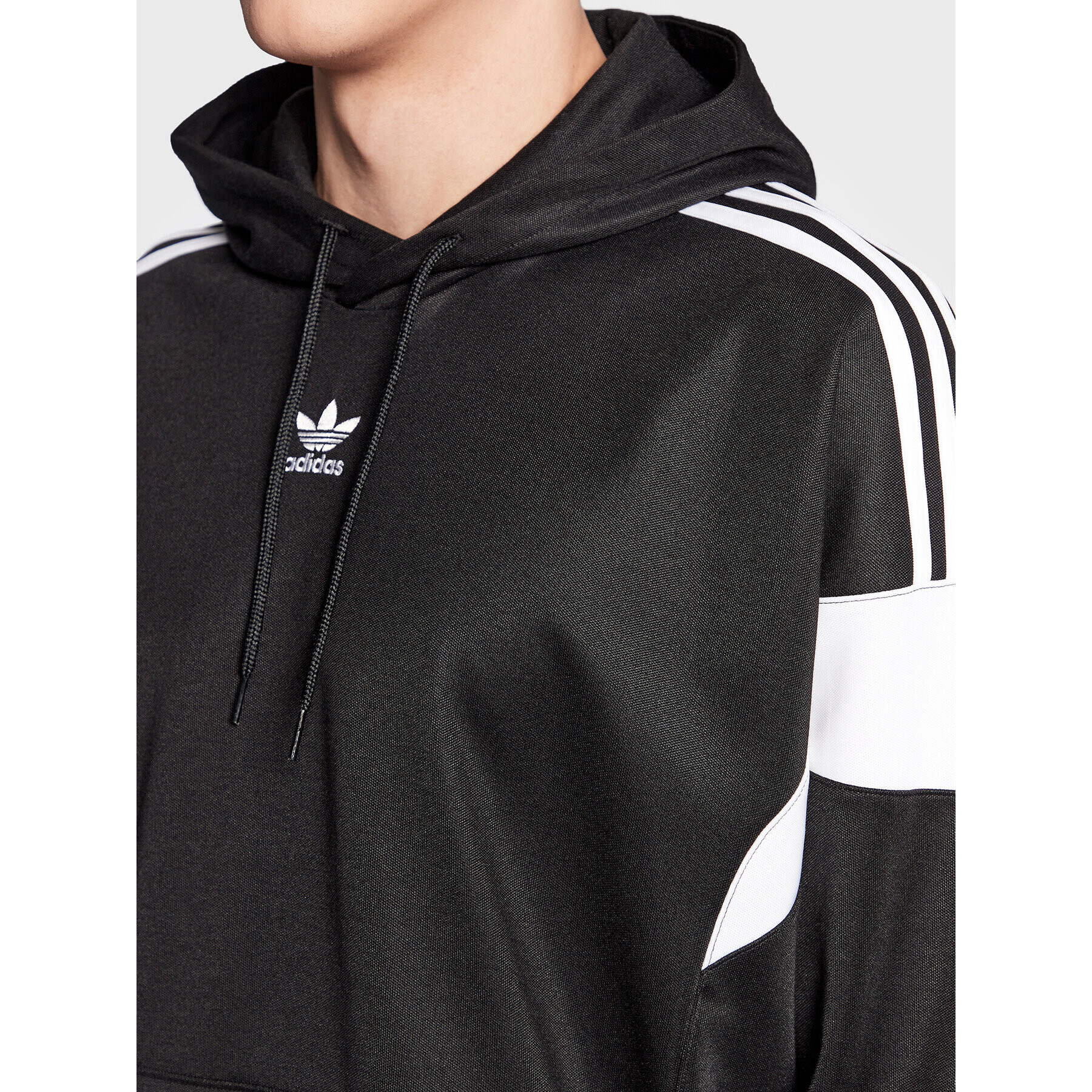 adidas Bluză Adicolor Classics Cut Line Hoodie HS2065 Negru Loose Fit - Pled.ro