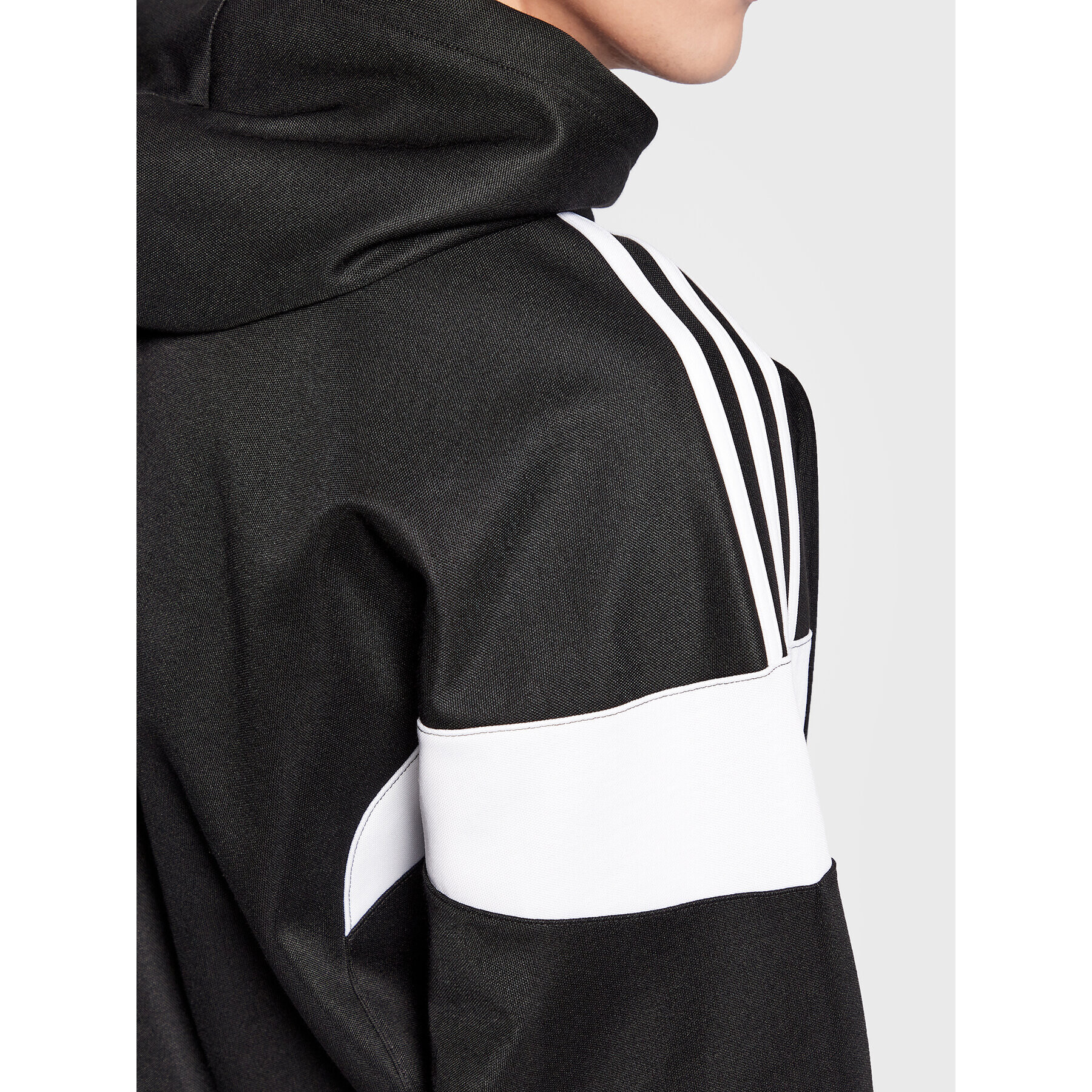 adidas Bluză Adicolor Classics Cut Line Hoodie HS2065 Negru Loose Fit - Pled.ro