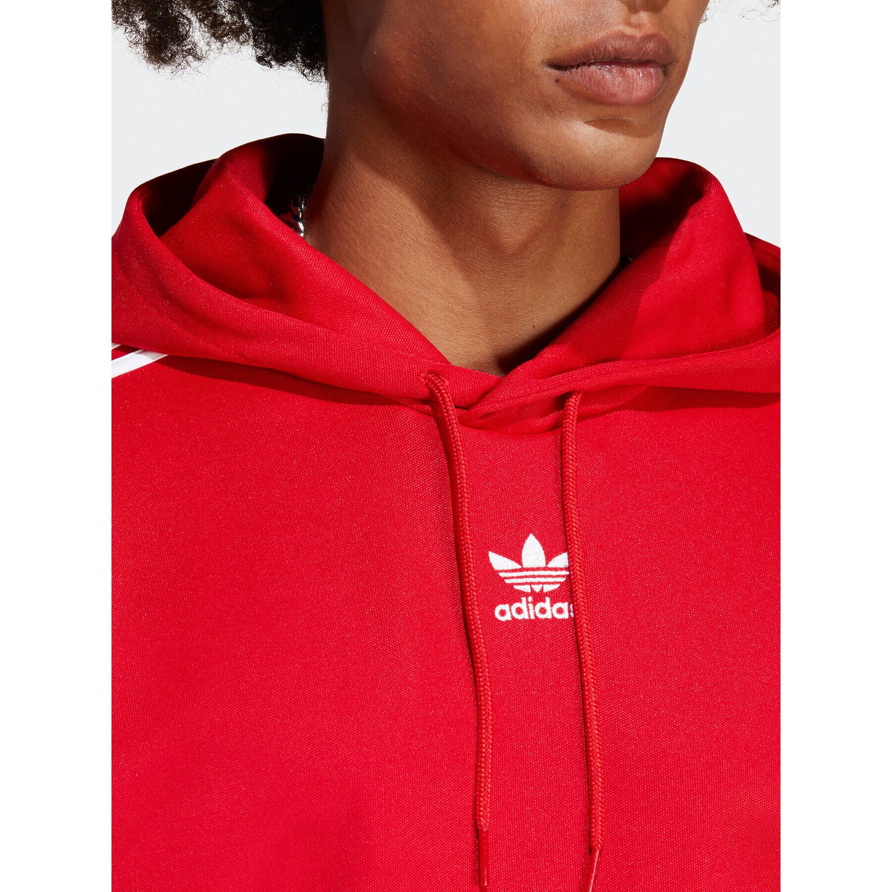 adidas Bluză Adicolor Classics Cut Line Hoodie IB9945 Roșu Loose Fit - Pled.ro