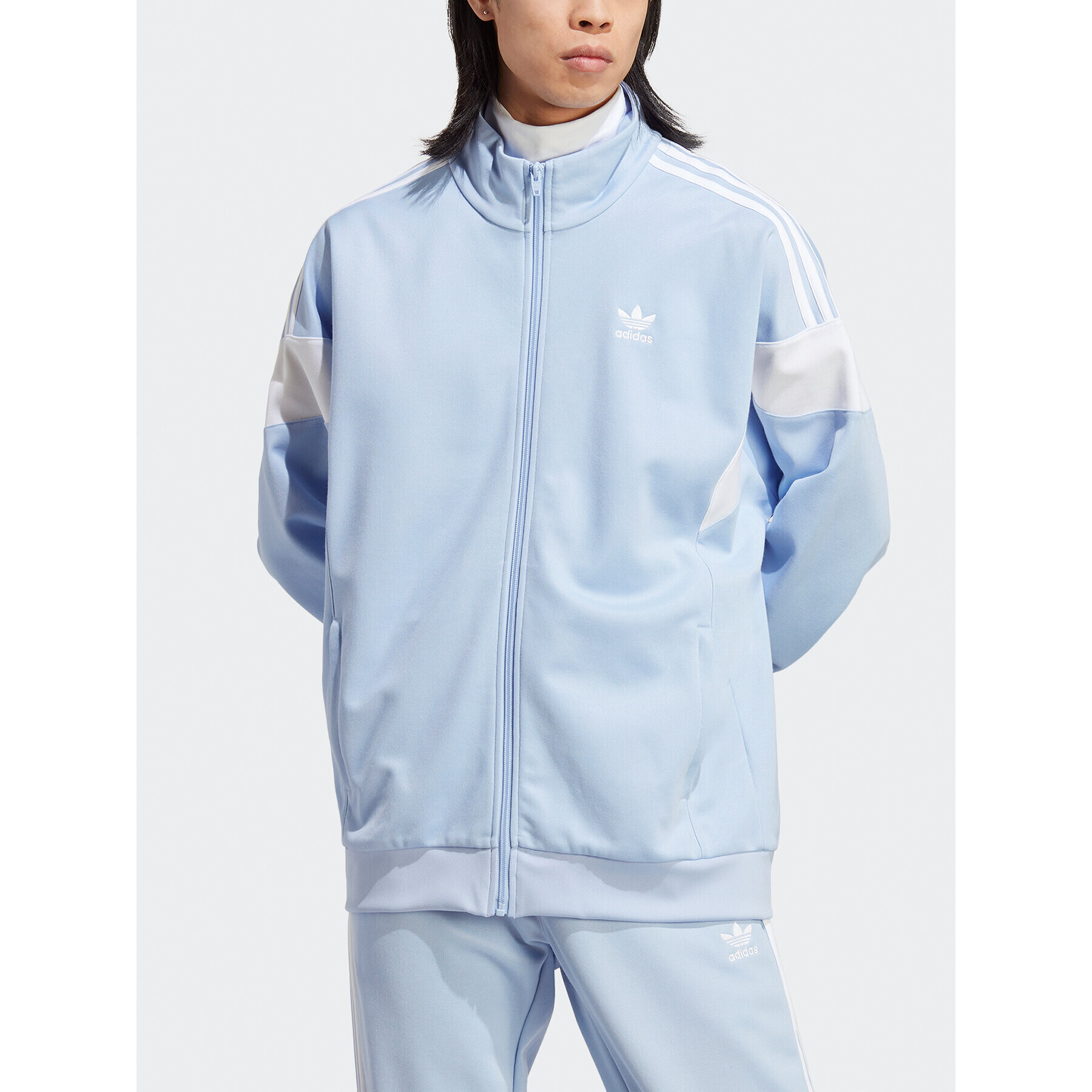 adidas Bluză Adicolor Classics Cut Line Track Top IB9949 Albastru Loose Fit - Pled.ro