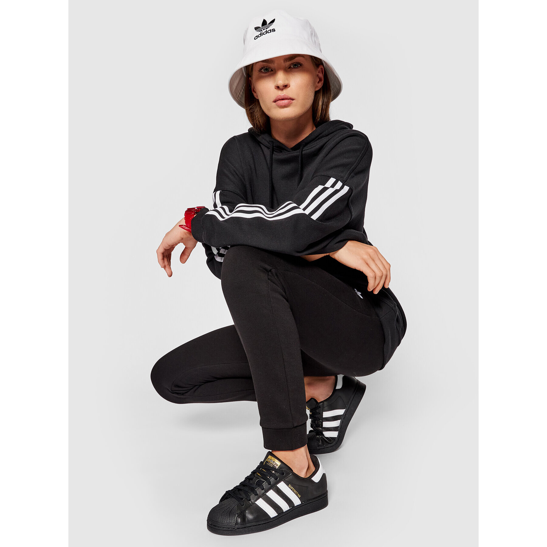 adidas Bluză adicolor Classics H37799 Negru Oversize - Pled.ro