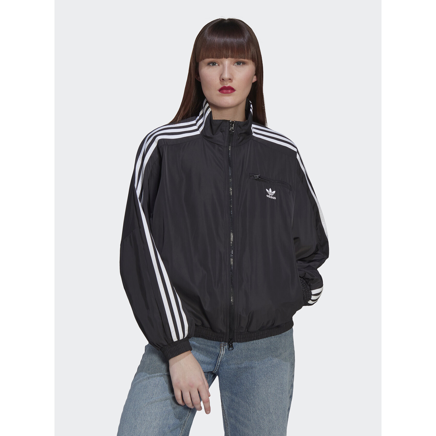 adidas Bluză Adicolor Classics Track Top HM2152 Negru Loose Fit - Pled.ro