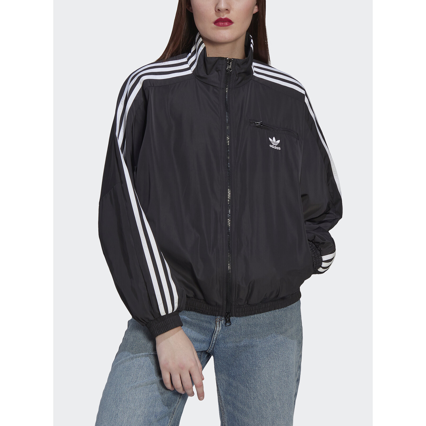 adidas Bluză Adicolor Classics Track Top HM2152 Negru Loose Fit - Pled.ro