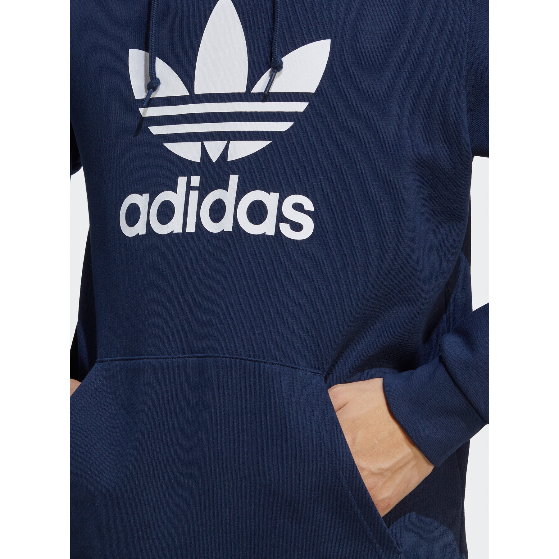 adidas Bluză adicolor Classics Trefoil Hoodie IA4886 Bleumarin Regular Fit - Pled.ro