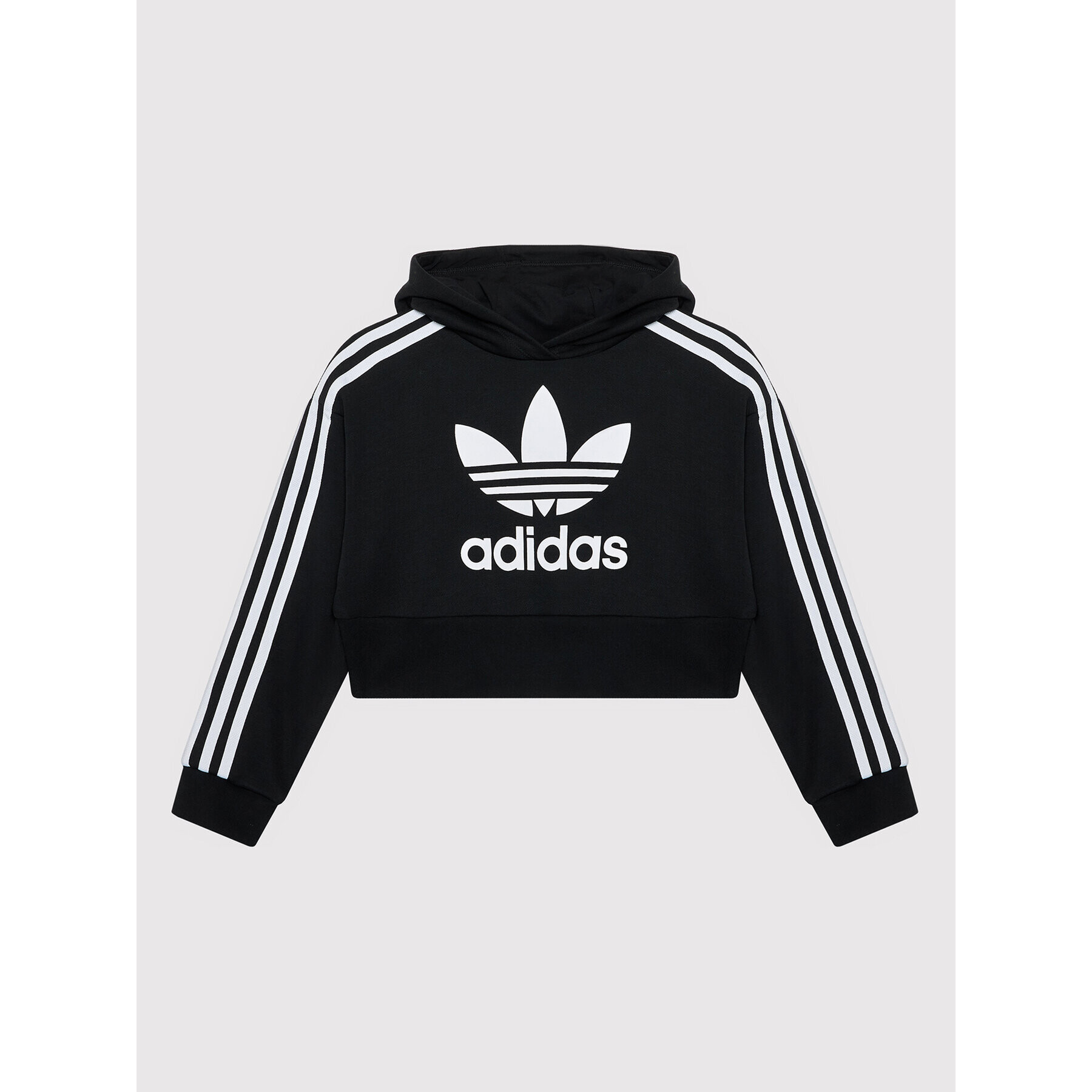 adidas Bluză adicolor Cropped H32337 Negru Loose Fit - Pled.ro