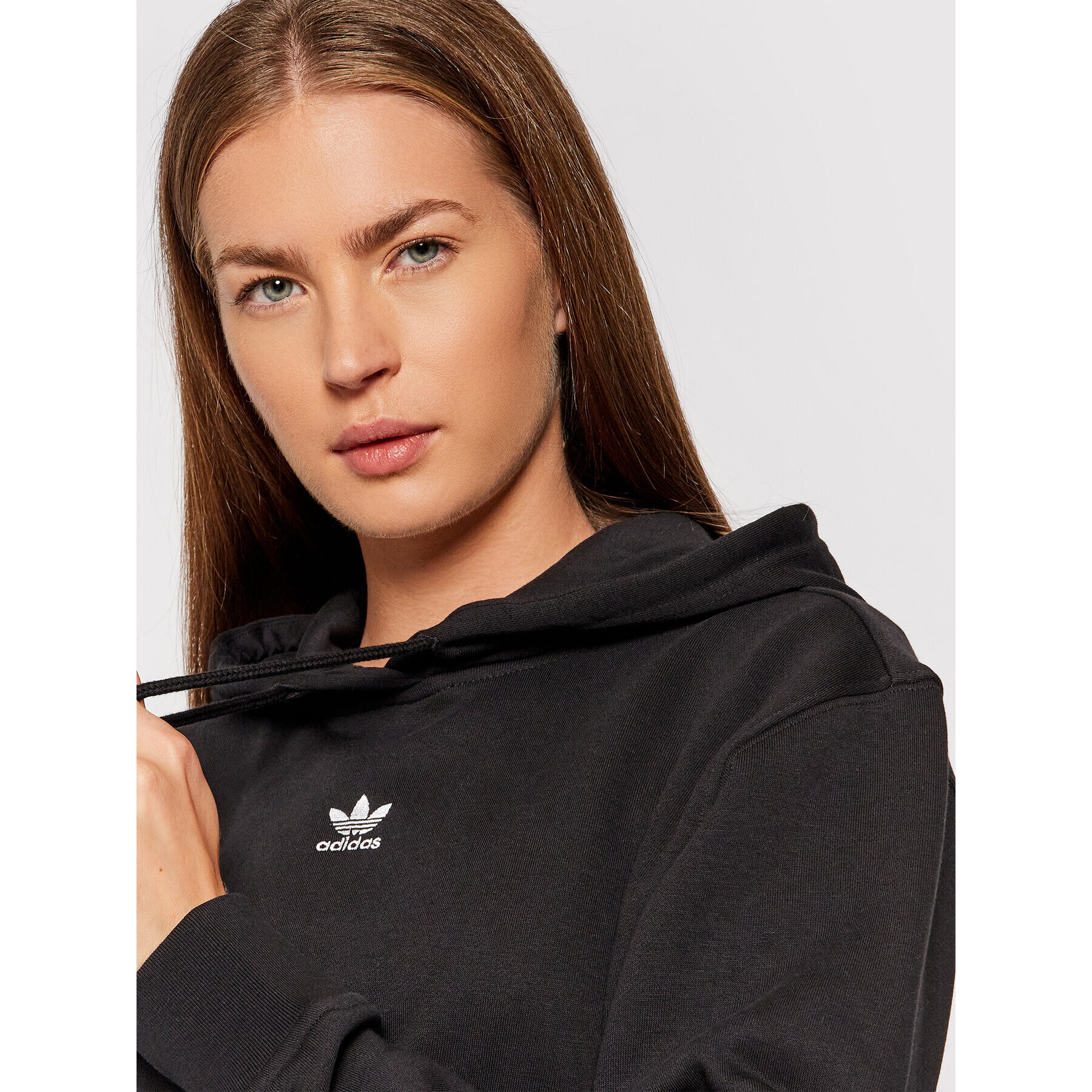 adidas Bluză adicolor Essentials Fleece H34725 Negru Regular Fit - Pled.ro