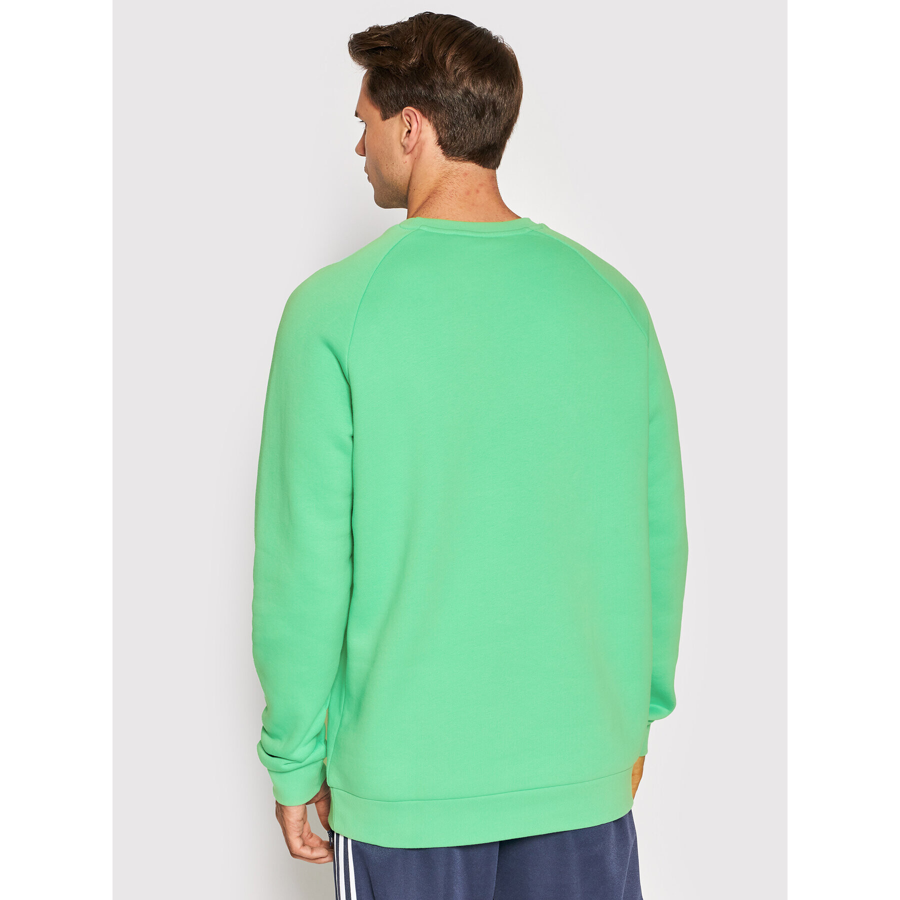 adidas Bluză adicolor Essentials Trefoil HE9425 Verde Regular Fit - Pled.ro