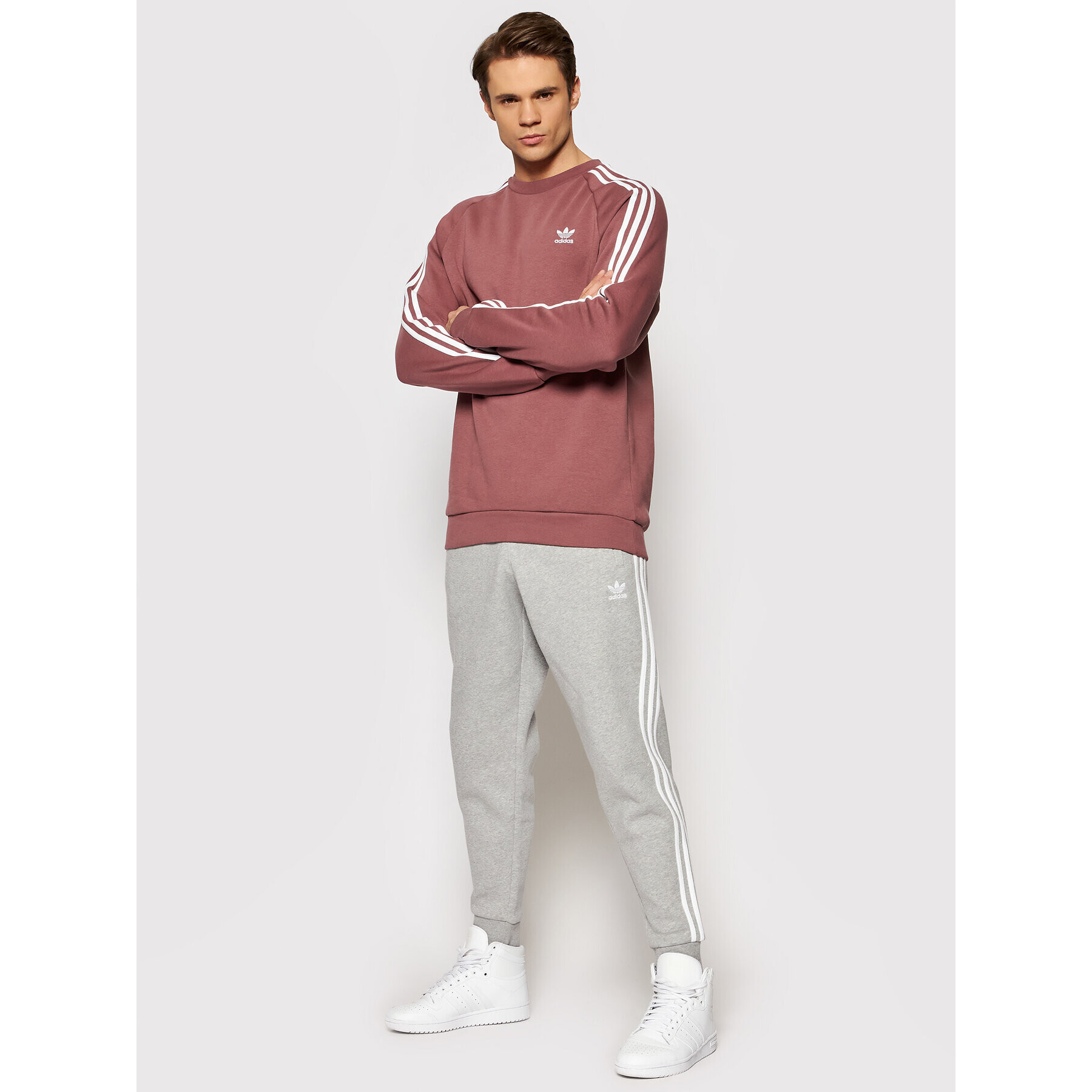 adidas Bluză adicolor HE9484 Vișiniu Regular Fit - Pled.ro