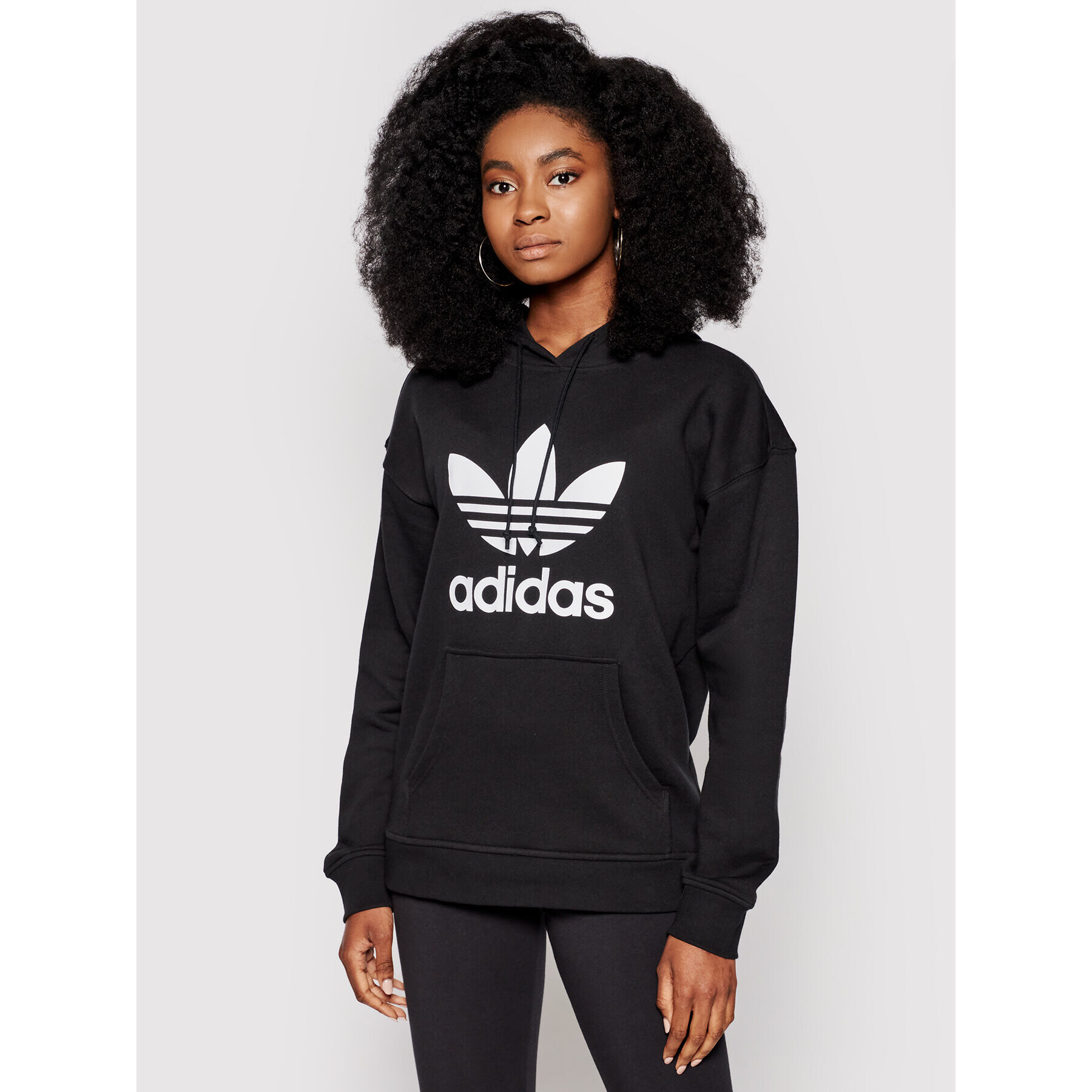 adidas Bluză adicolor Trefoil FM3307 Negru Regular Fit - Pled.ro