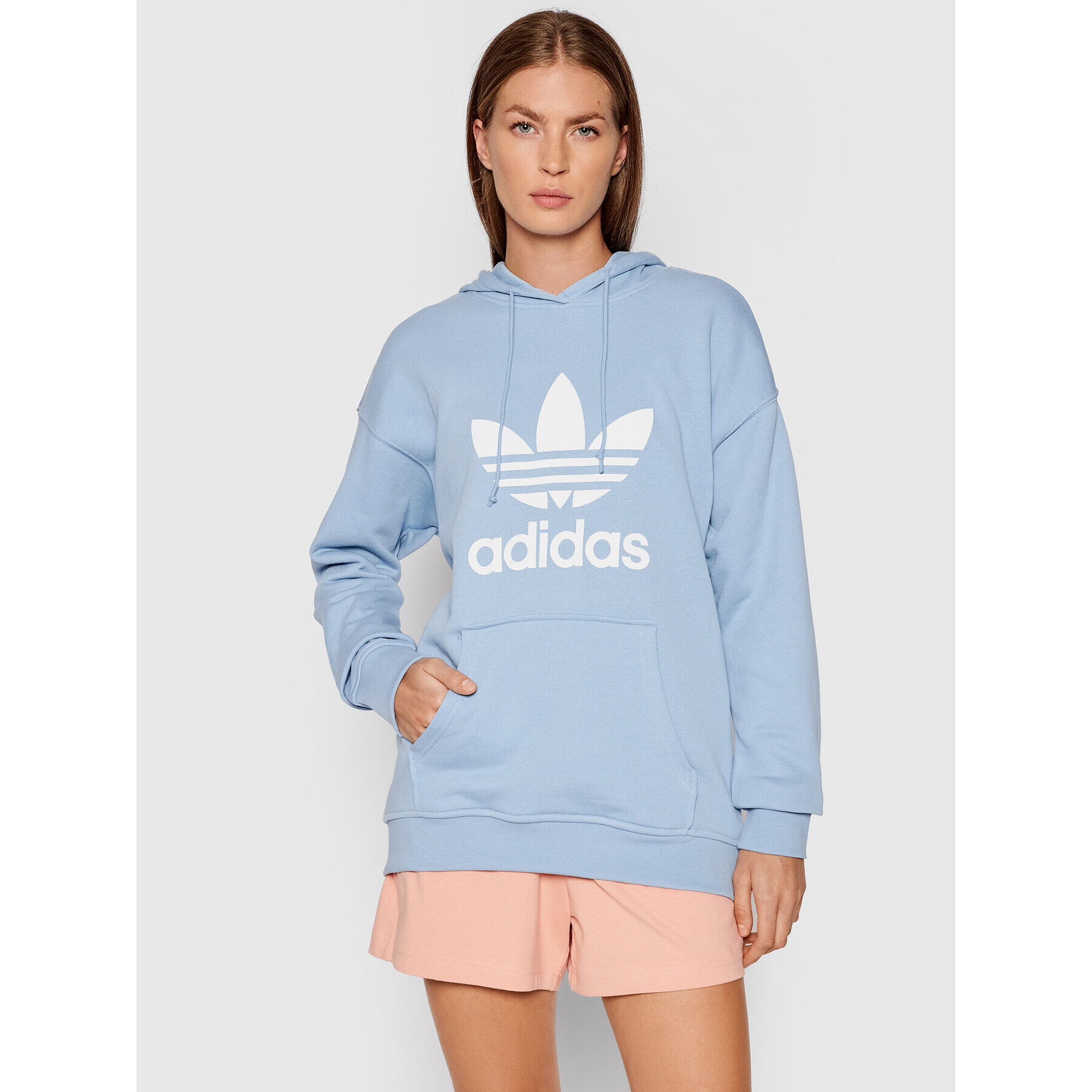 adidas Bluză adicolor Trefoil H33585 Albastru Regular Fit - Pled.ro