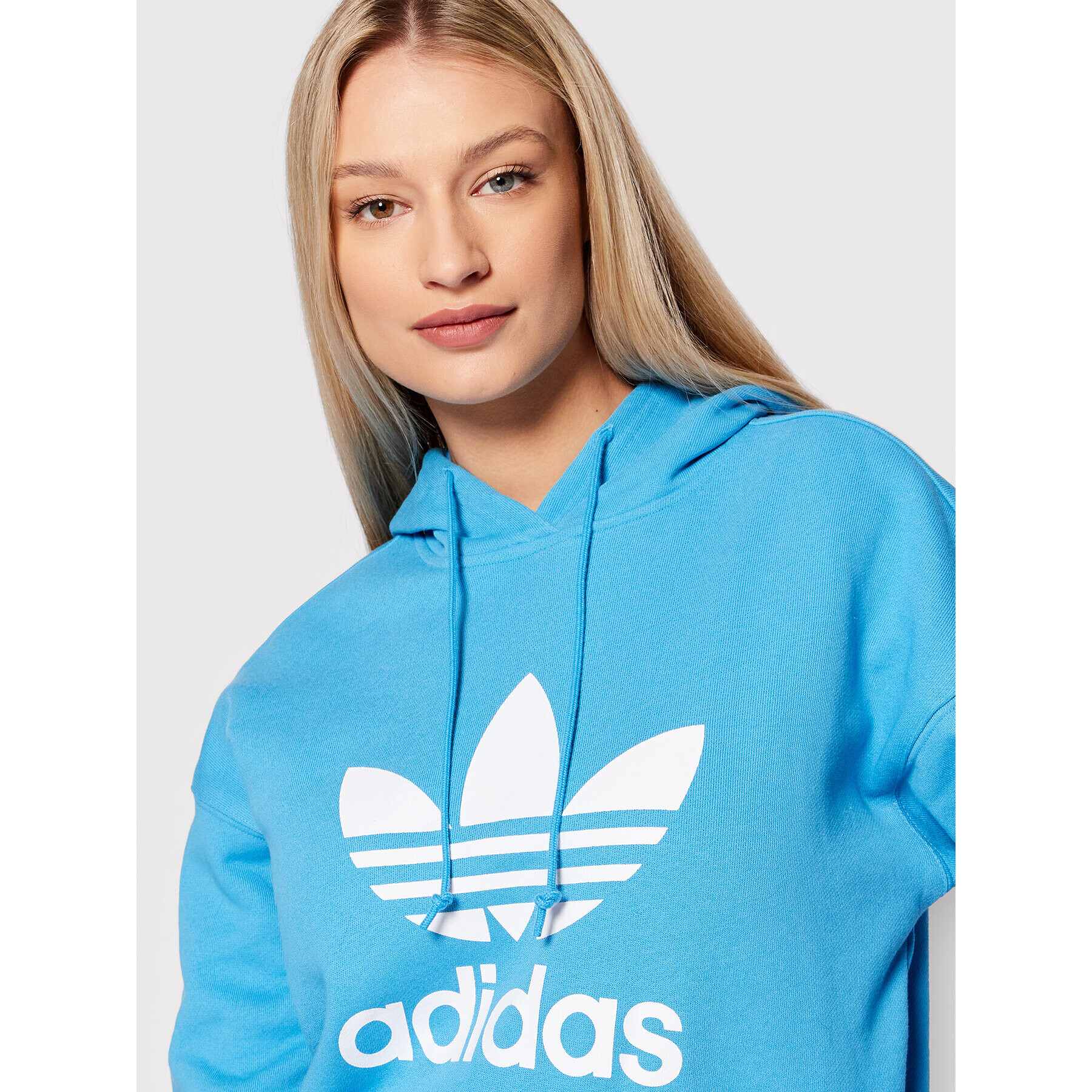 adidas Bluză adicolor Trefoil HE6952 Albastru Regular Fit - Pled.ro