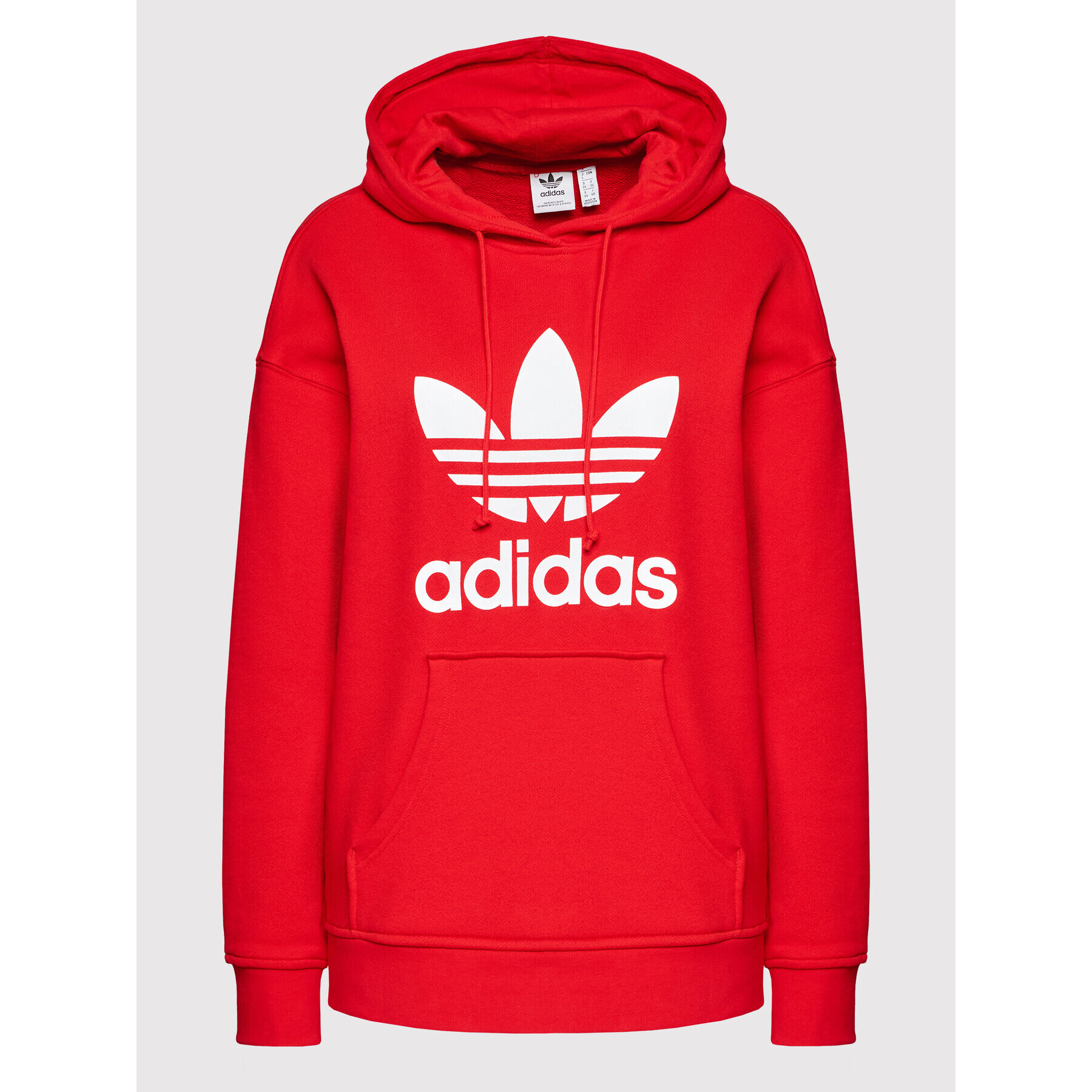 adidas Bluză adicolor Trefoil HE6953 Roșu Regular Fit - Pled.ro