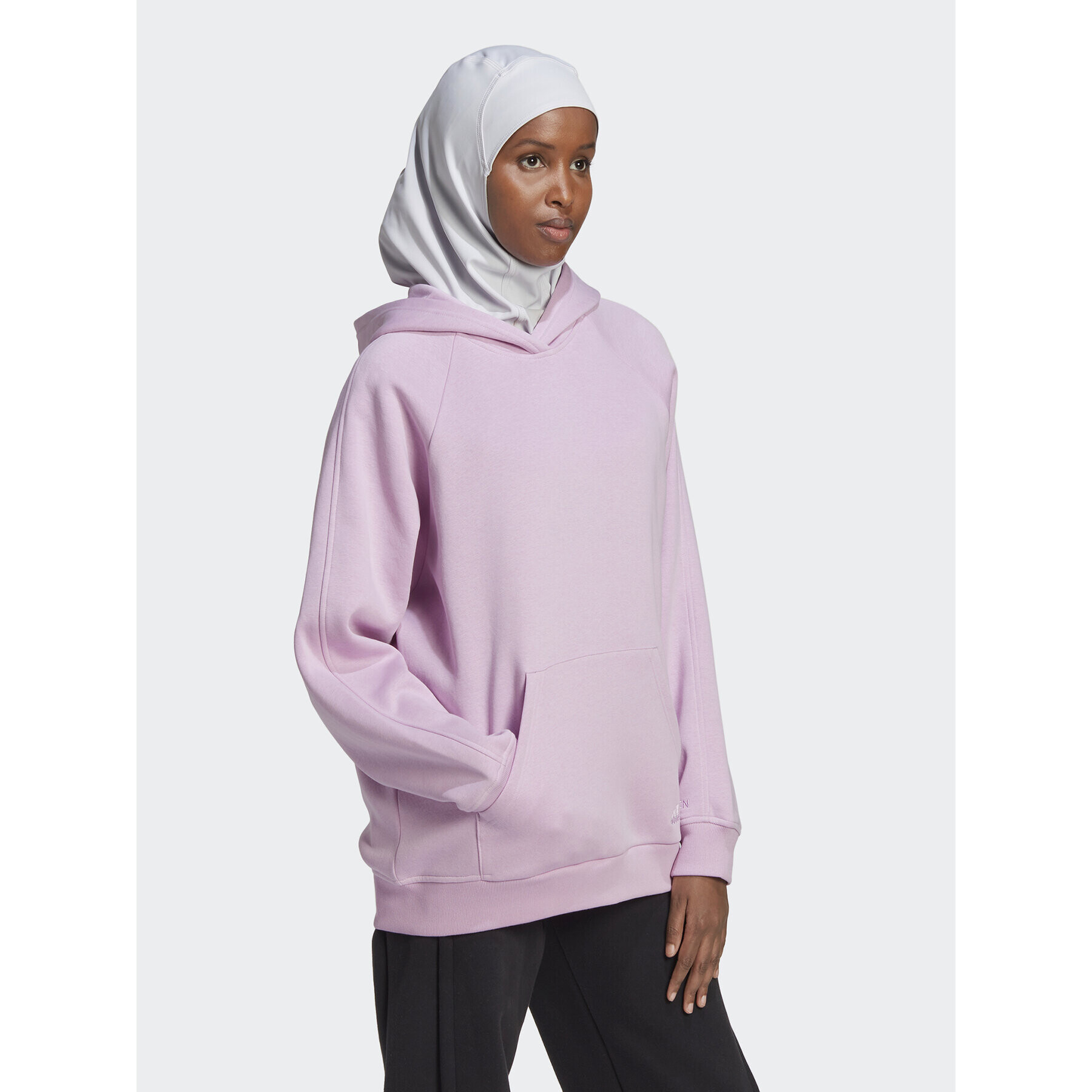 adidas Bluză ALL SZN Fleece HN4214 Roz Loose Fit - Pled.ro