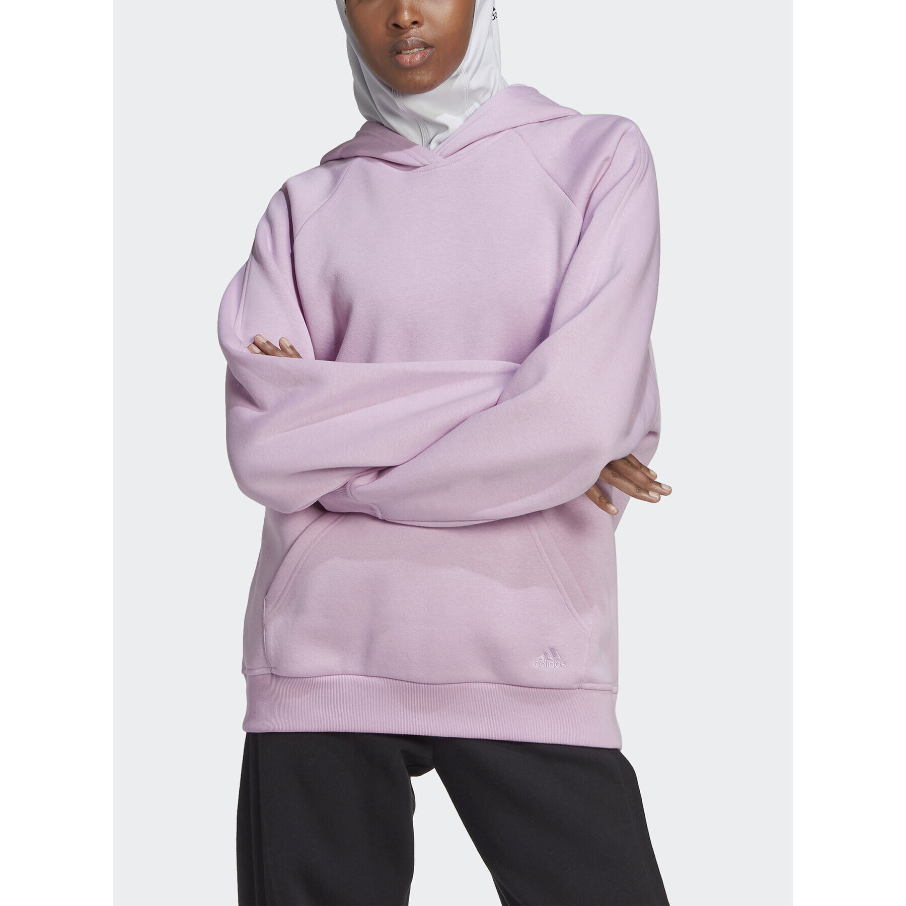 adidas Bluză ALL SZN Fleece HN4214 Roz Loose Fit - Pled.ro