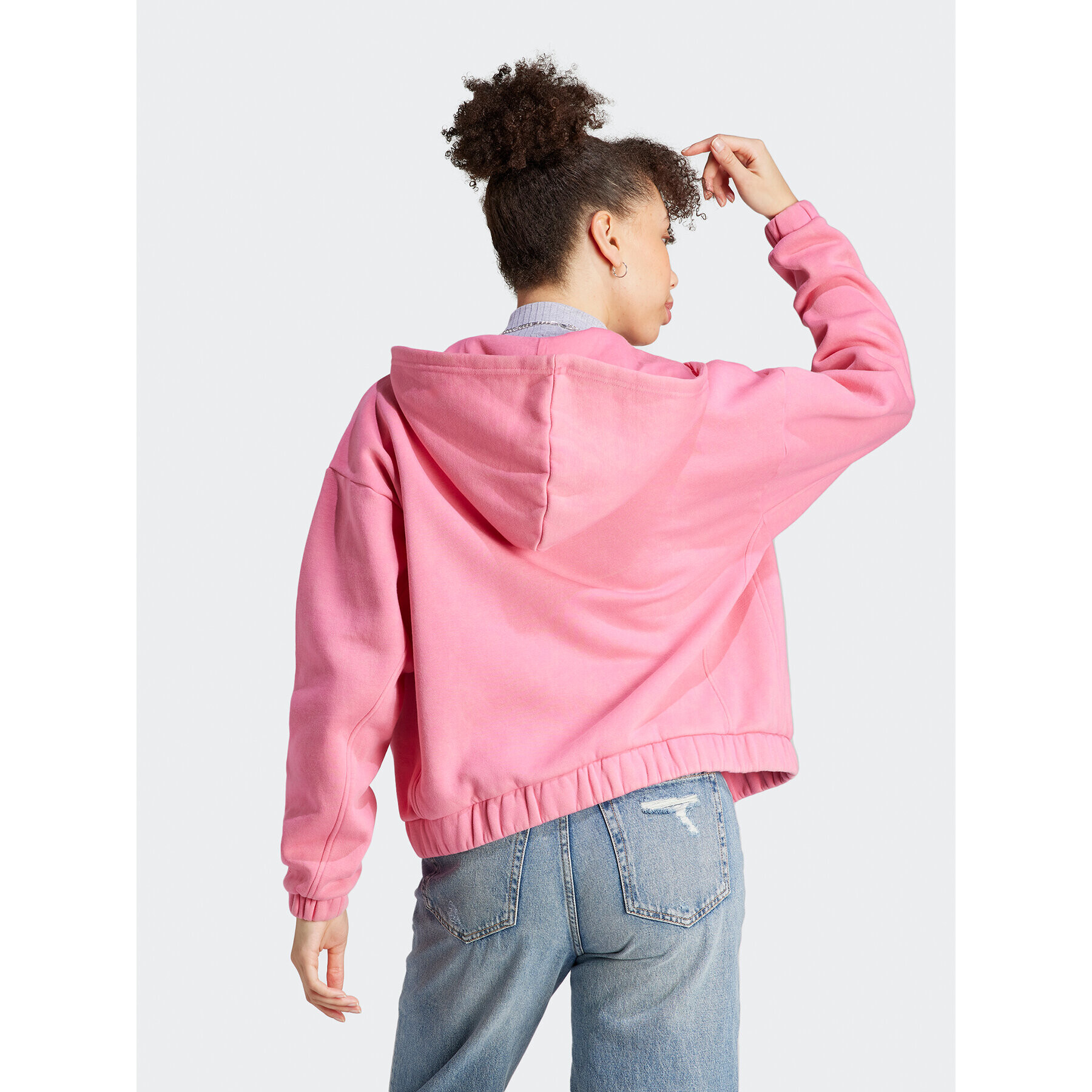 adidas Bluză ALL SZN Fleece Washed IK4258 Roz Loose Fit - Pled.ro