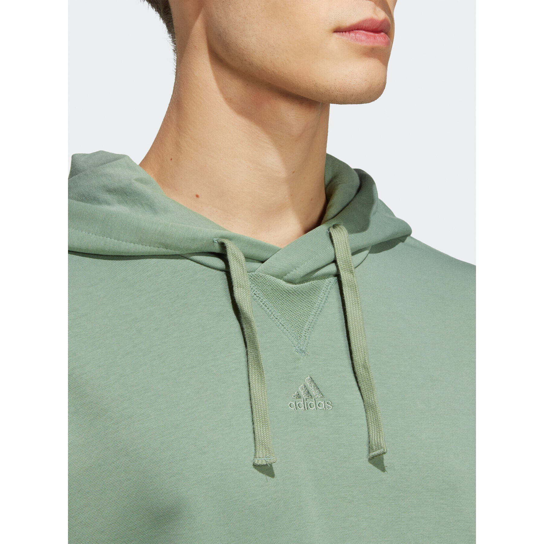 adidas Bluză ALL SZN French Terry Hoodie IC9765 Verde Loose Fit - Pled.ro