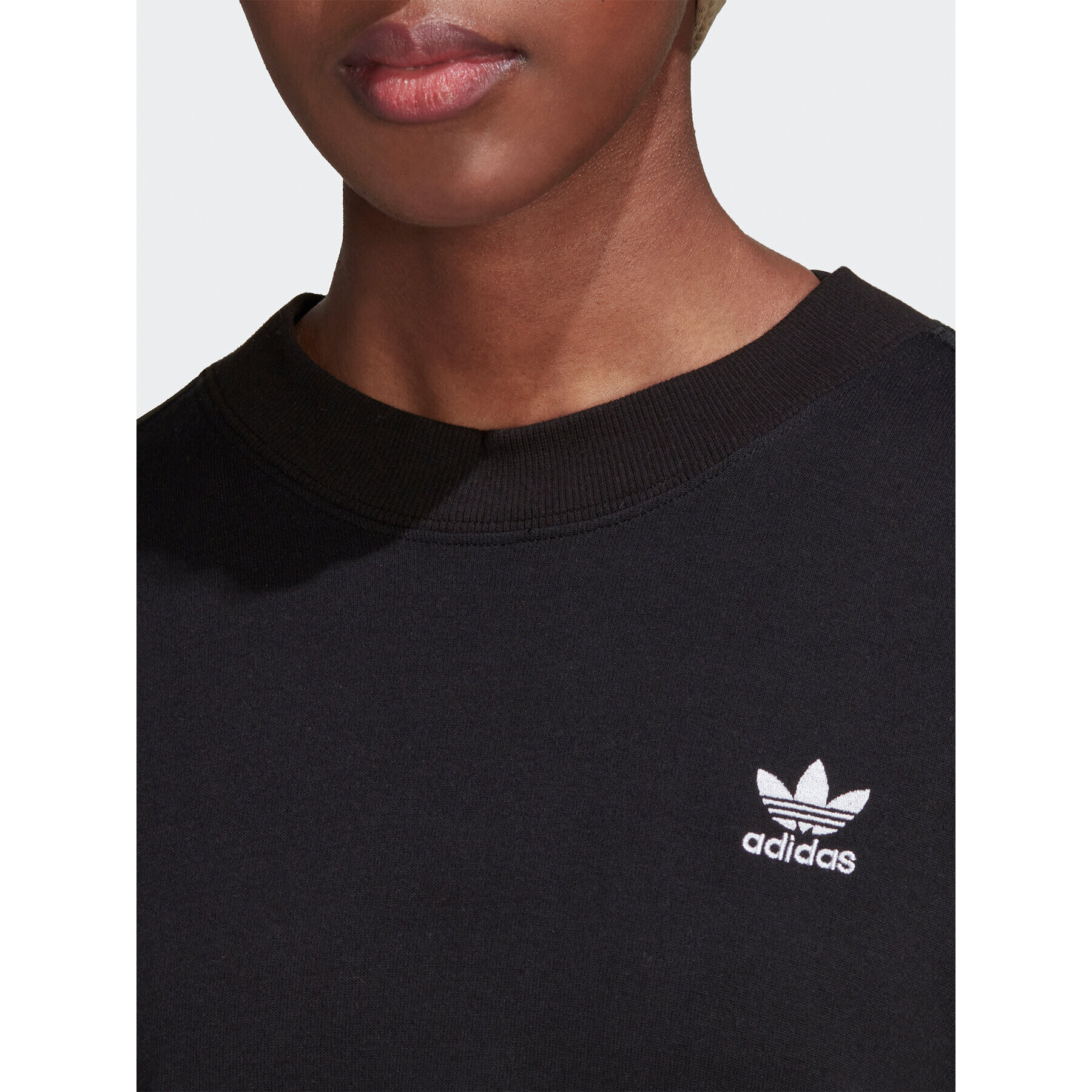 adidas Bluză Always Original Laced HK5055 Negru Relaxed Fit - Pled.ro