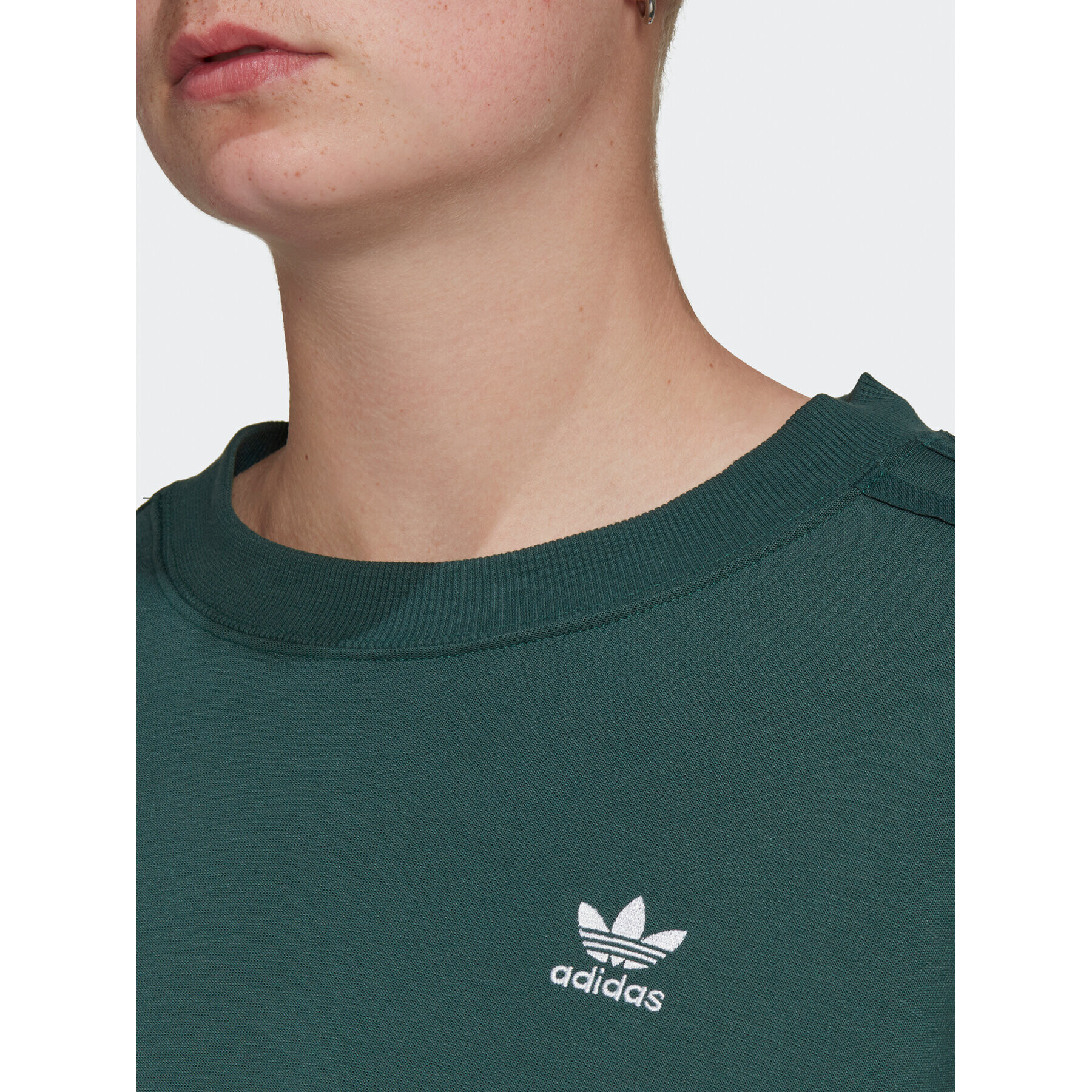 adidas Bluză Always Original Laced HK5056 Verde Relaxed Fit - Pled.ro