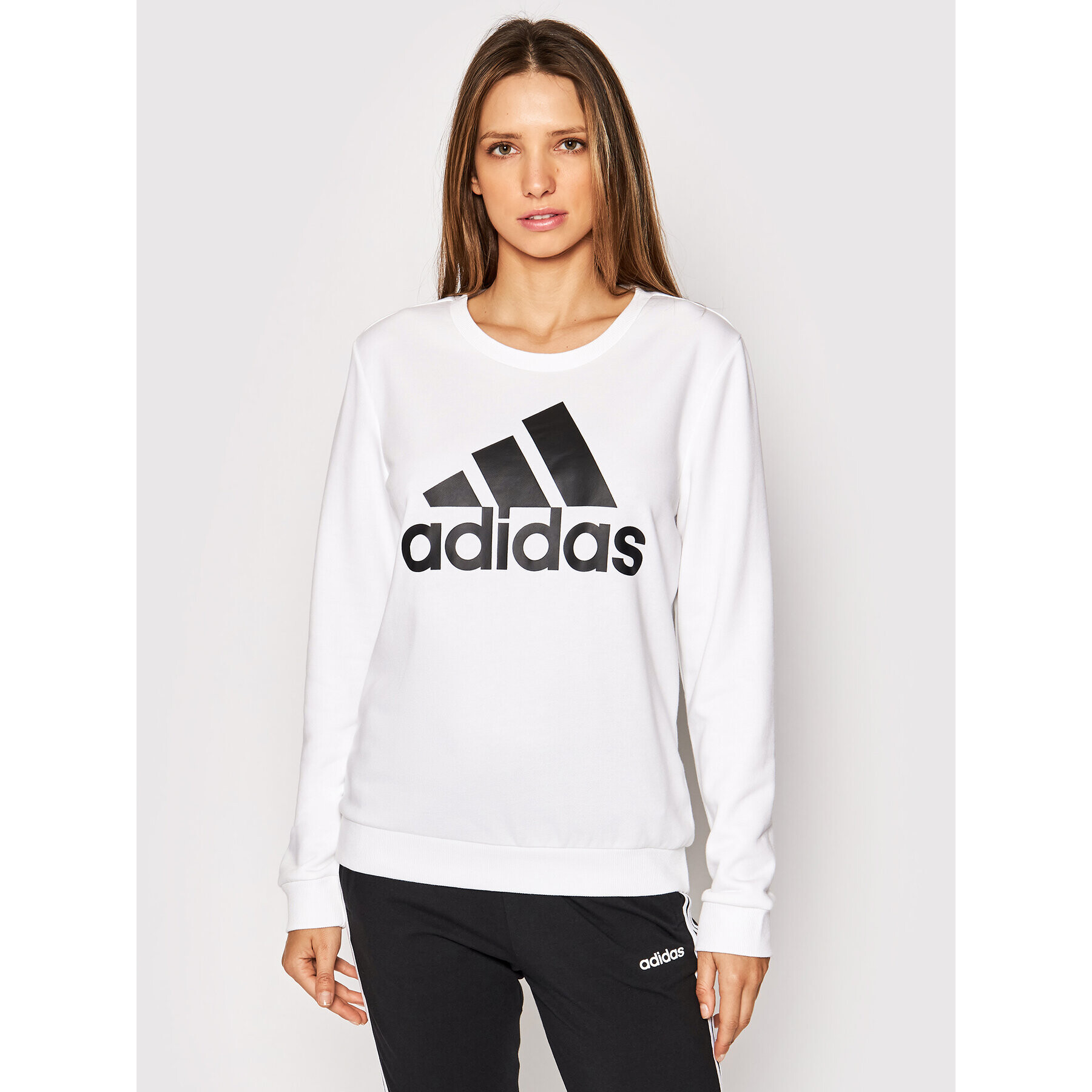 adidas Performance adidas Bluză Bl Ft GM5518 Alb Regular Fit - Pled.ro