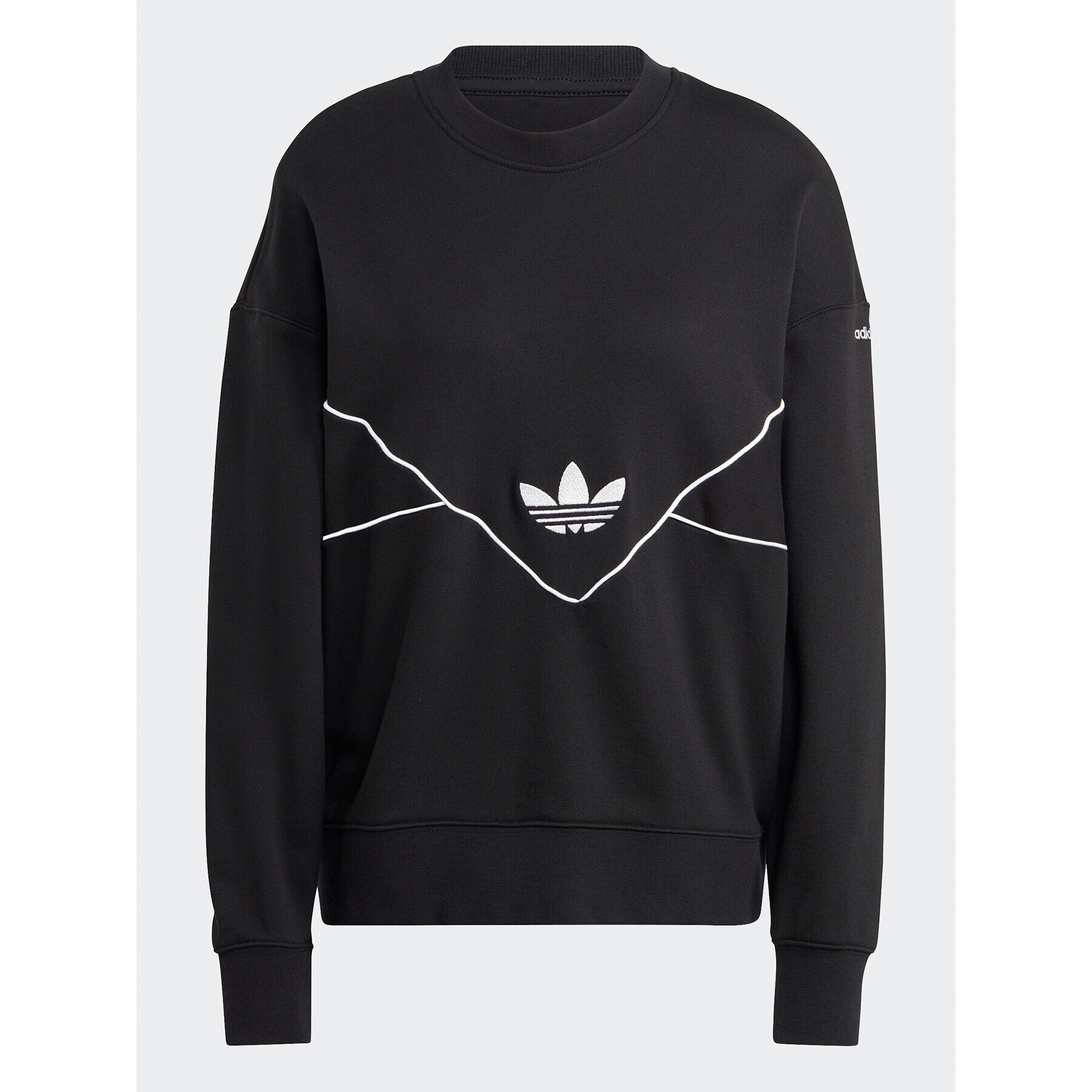 adidas Bluză Boyfriend Crew IB5750 Negru Regular Fit - Pled.ro