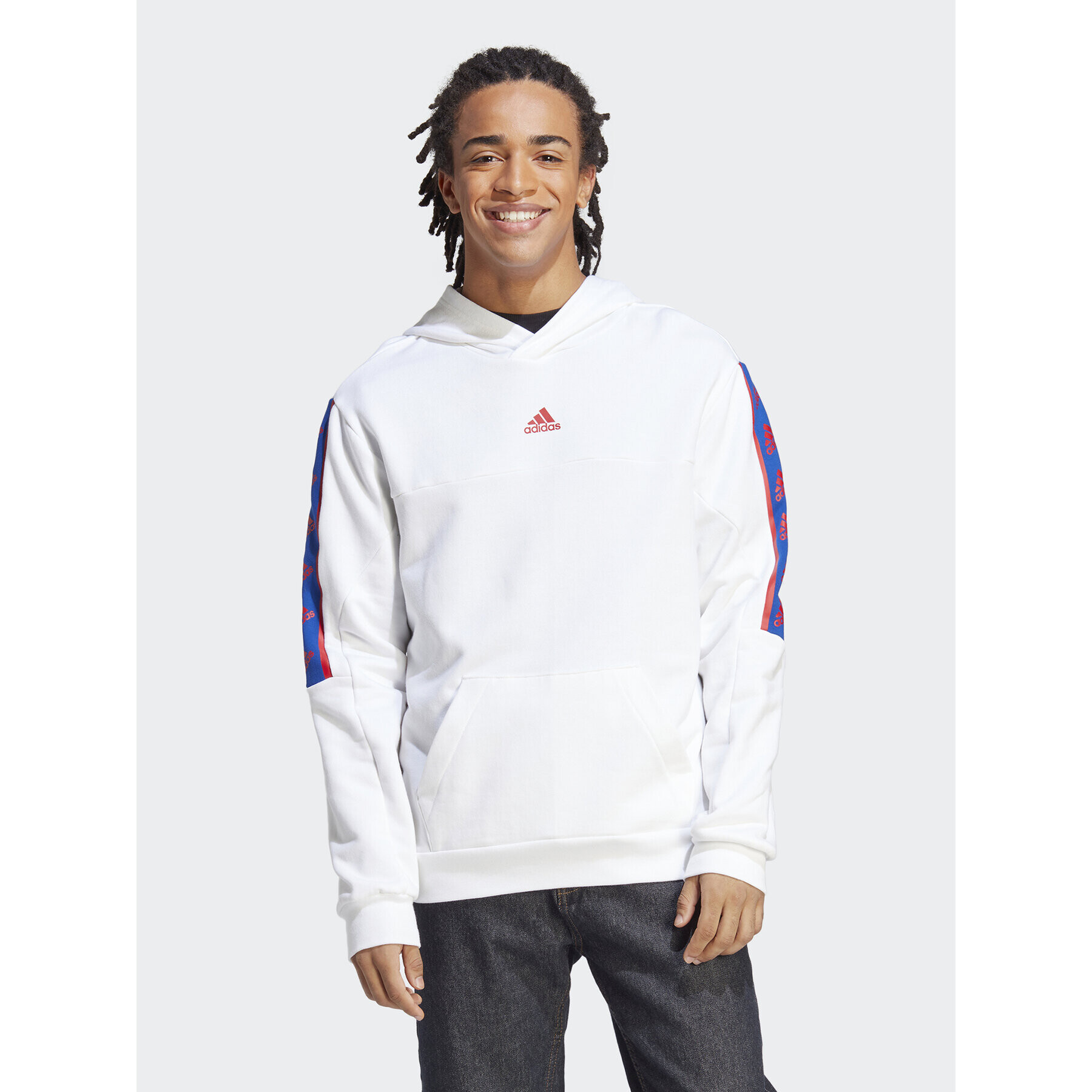 adidas Bluză Brandlove Hoodie IC6789 Alb Regular Fit - Pled.ro