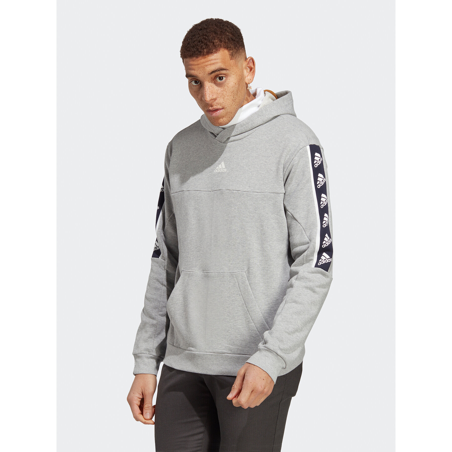 adidas Bluză Brandlove Hoodie IC6791 Gri Regular Fit - Pled.ro