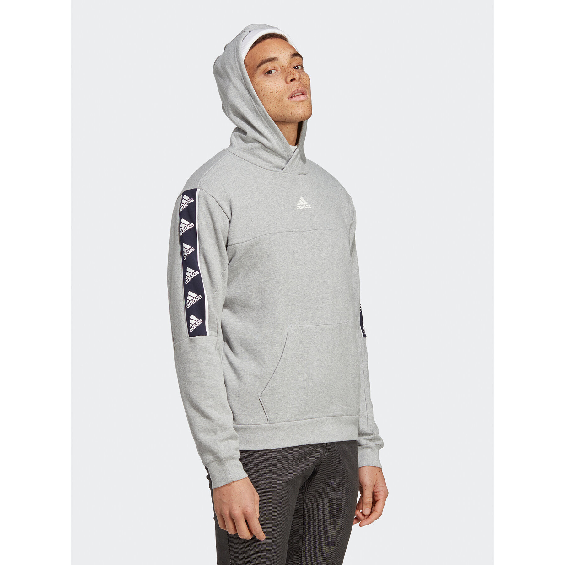 adidas Bluză Brandlove Hoodie IC6791 Gri Regular Fit - Pled.ro