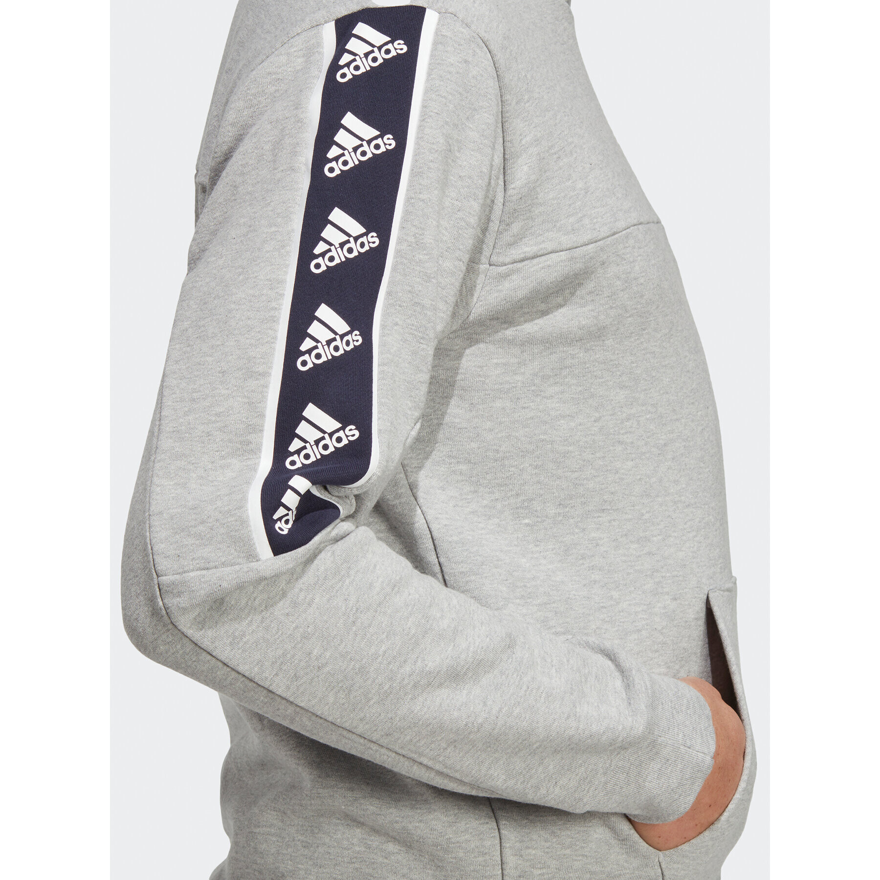 adidas Bluză Brandlove Hoodie IC6791 Gri Regular Fit - Pled.ro