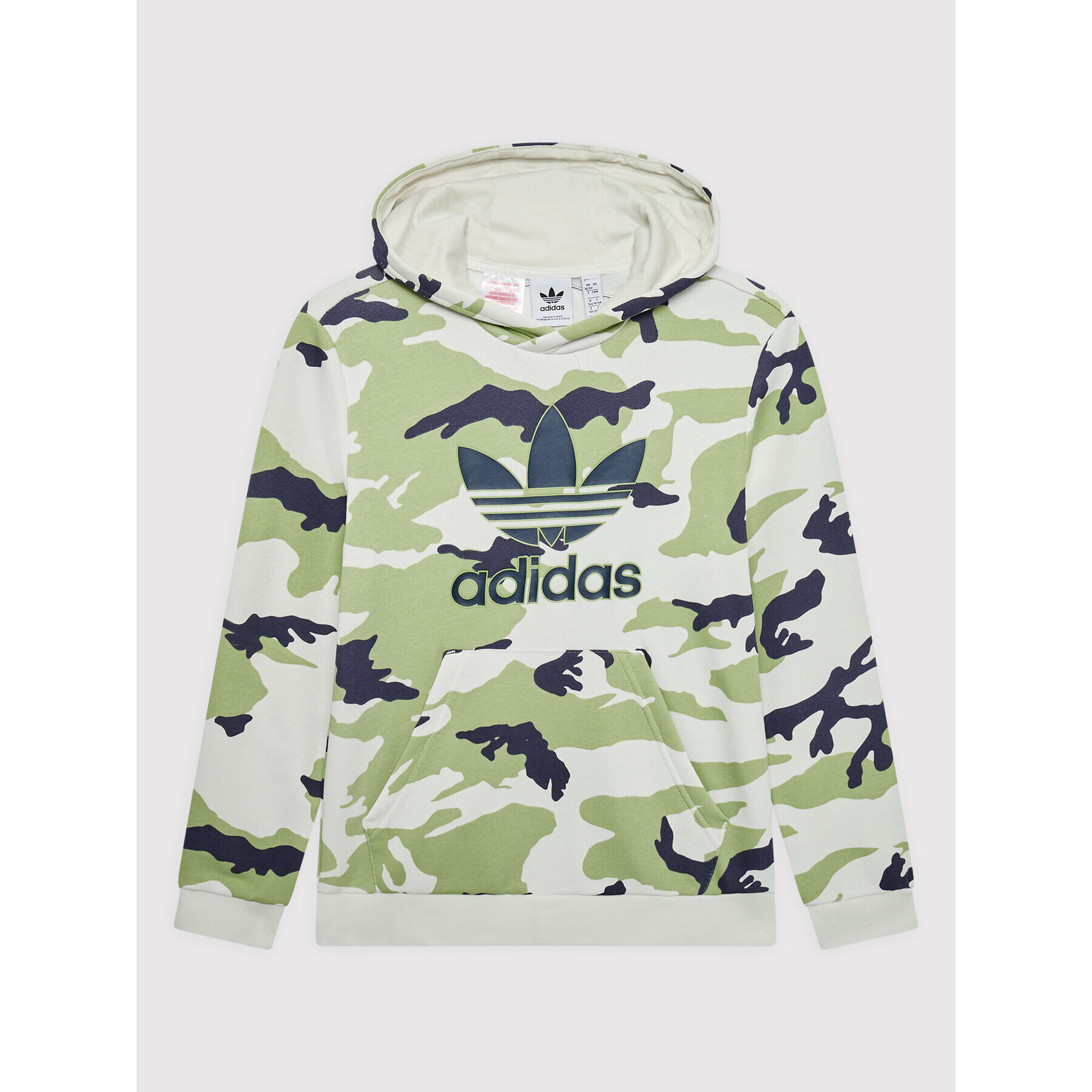 adidas Bluză Camo HF7449 Verde Regular Fit - Pled.ro