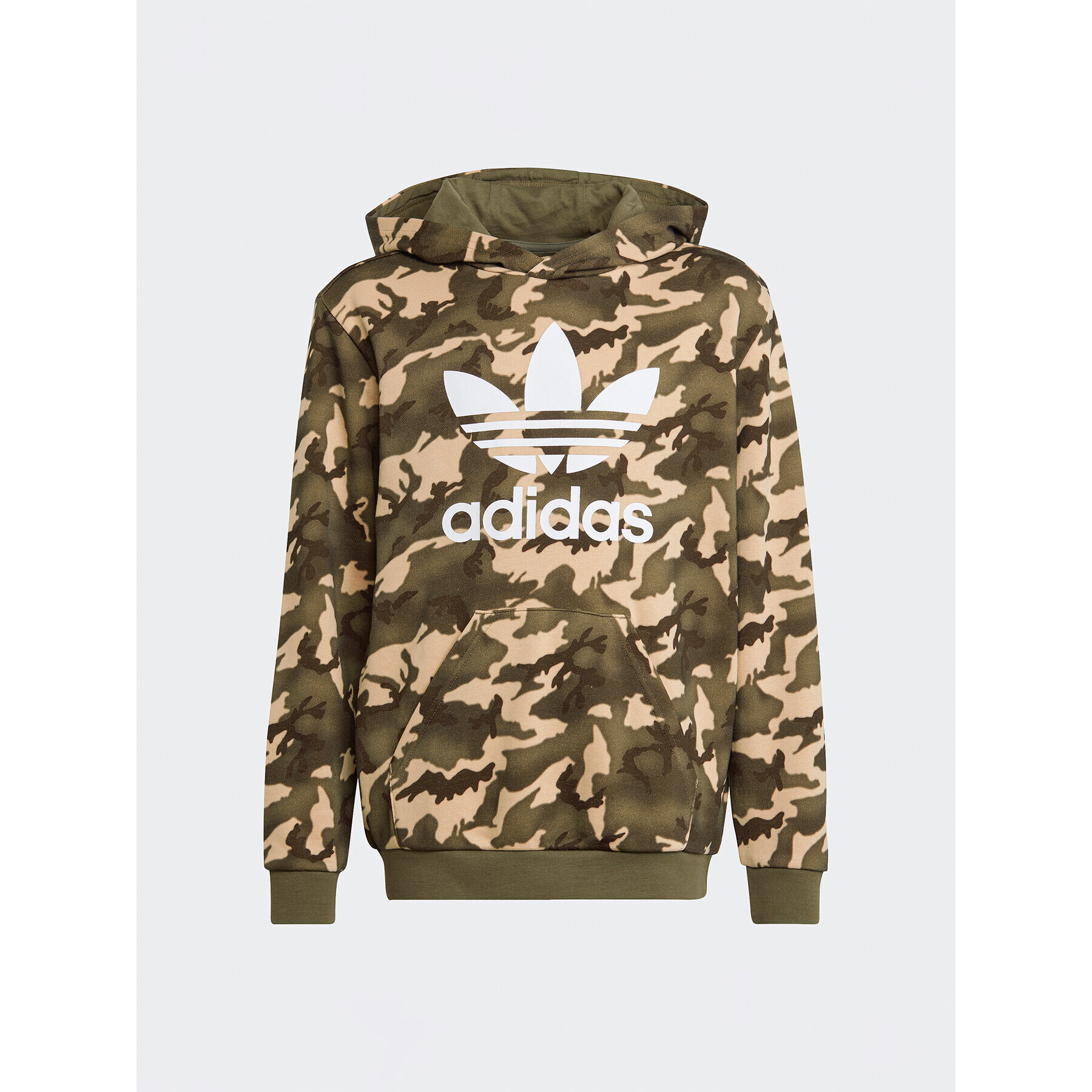 adidas Bluză Camo Hoodie IC2193 Bej Loose Fit - Pled.ro