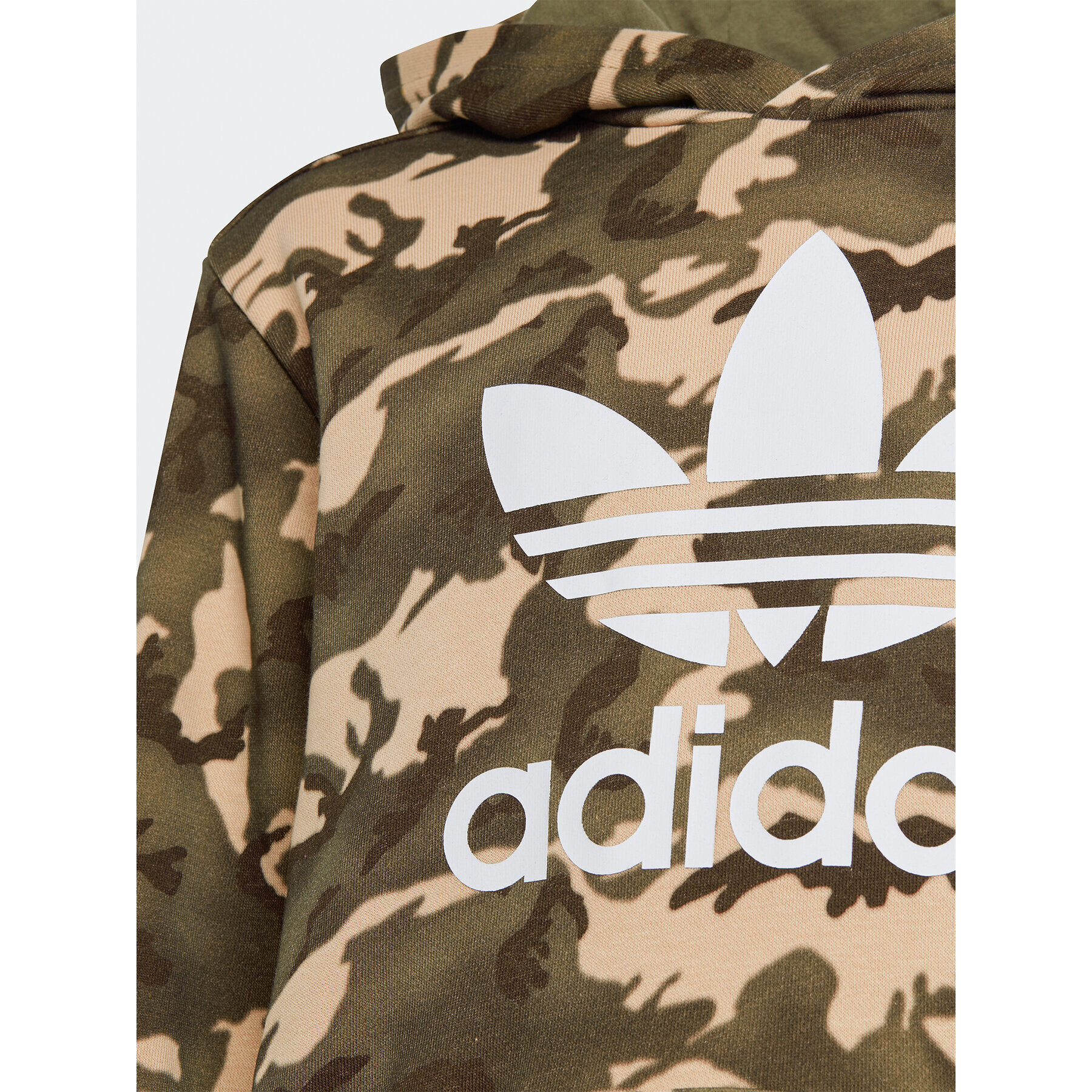 adidas Bluză Camo Hoodie IC2193 Bej Loose Fit - Pled.ro