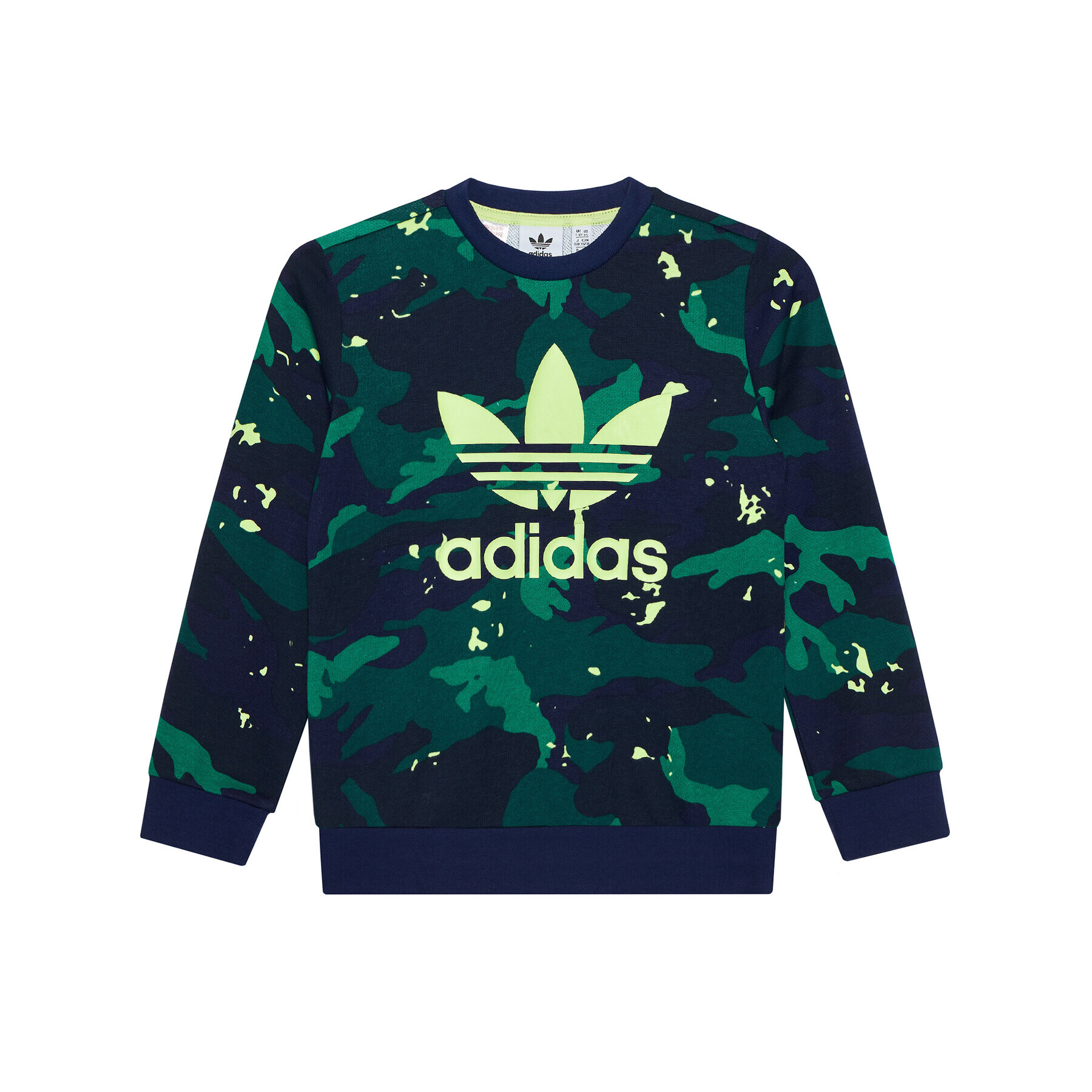 adidas Bluză Camo Print Crew H20300 Verde Regular Fit - Pled.ro