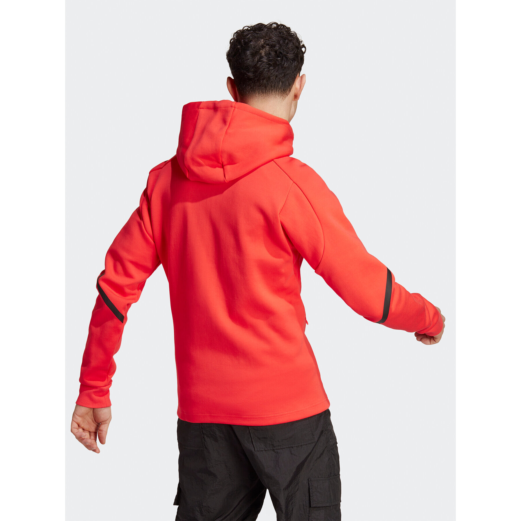 adidas Bluză Designed for Gameday Full-Zip Hoodie IC8050 Roșu Slim Fit - Pled.ro