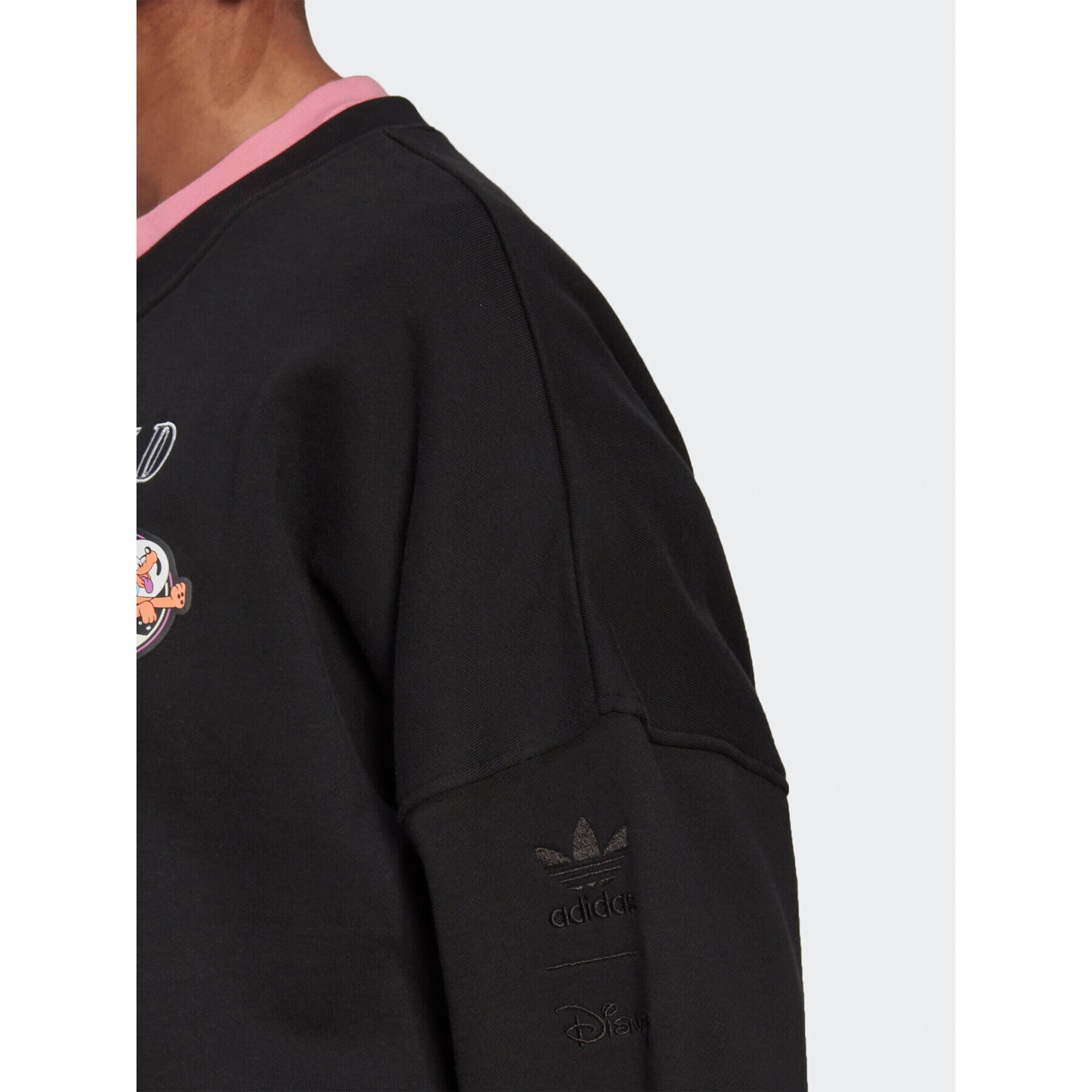 adidas Bluză Disney HL9056 Negru Relaxed Fit - Pled.ro