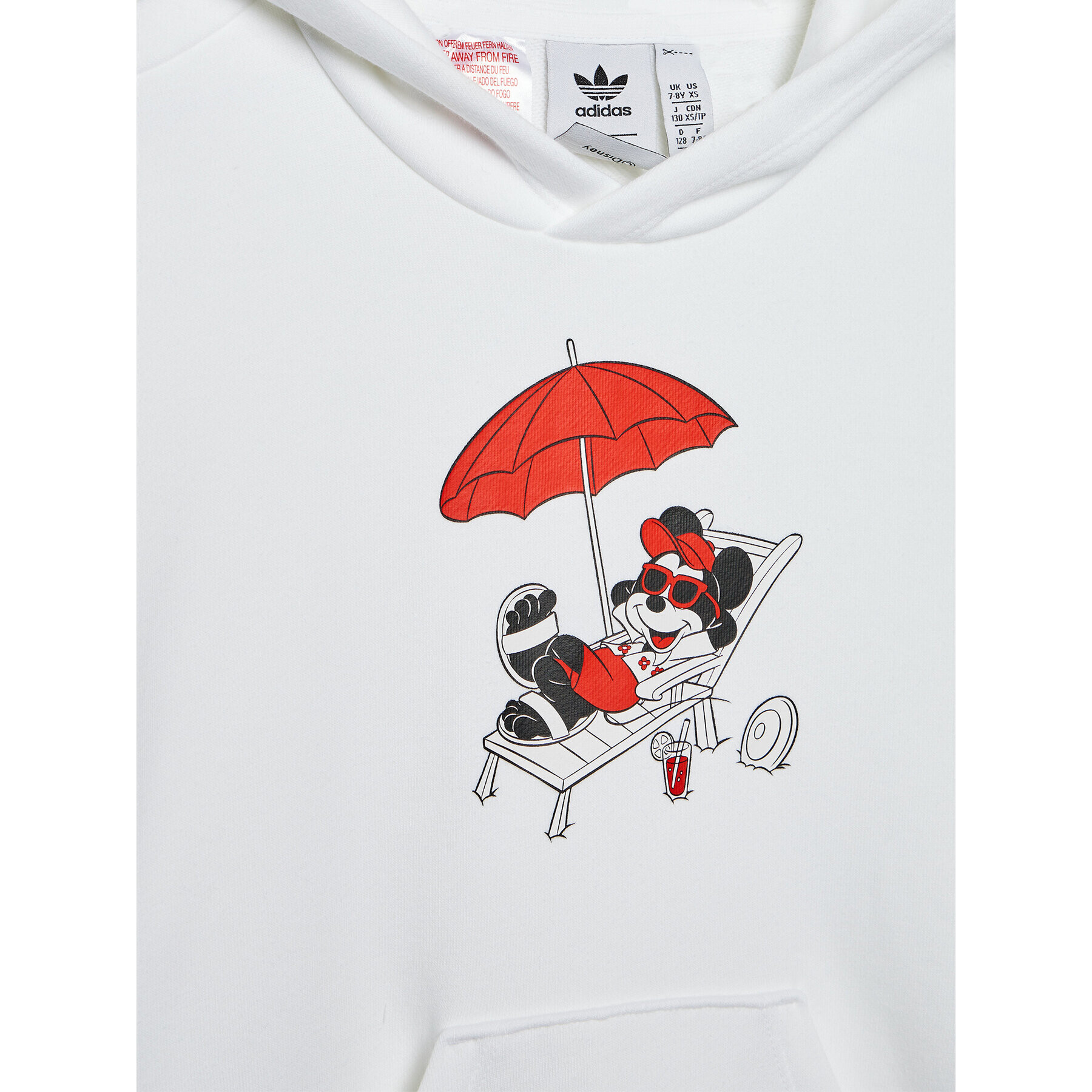 adidas Bluză Disney Mickey And Friends HF7578 Alb Relaxed Fit - Pled.ro