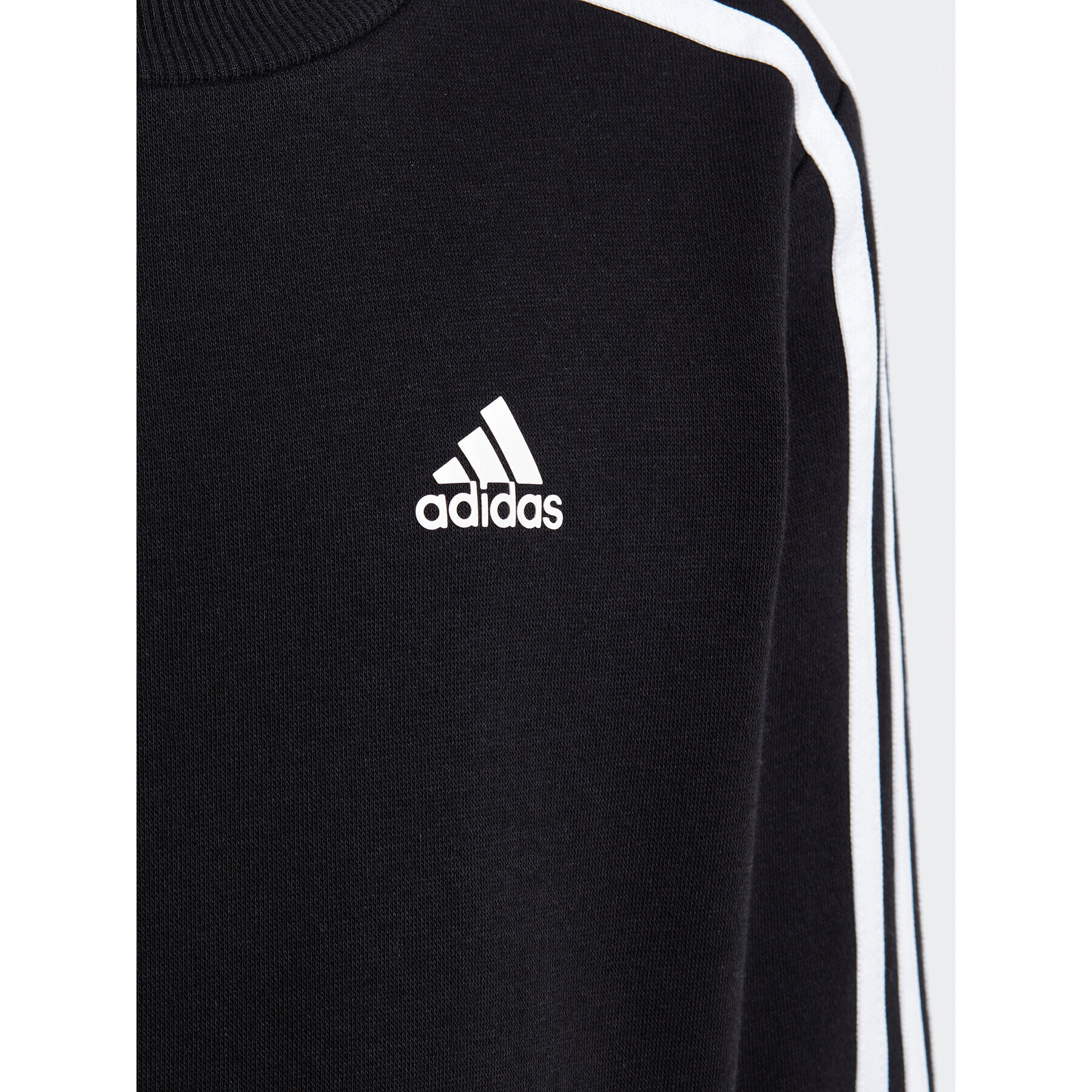 adidas Bluză Essentials 3-Stripes Crewneck Sweatshirt IC9134 Negru Regular Fit - Pled.ro