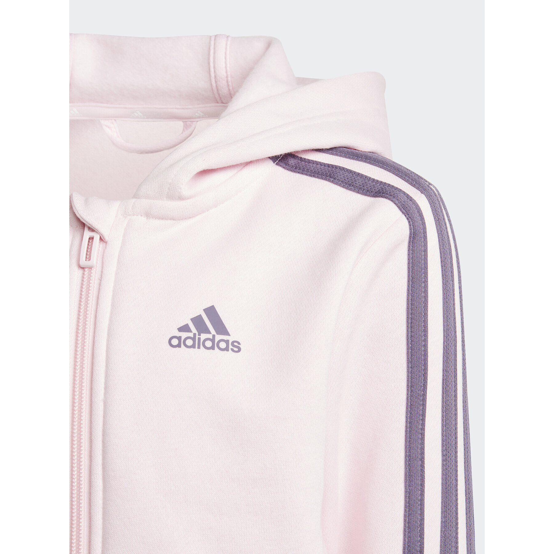 adidas Bluză Essentials 3-Stripes Zip IJ6353 Roz Regular Fit - Pled.ro