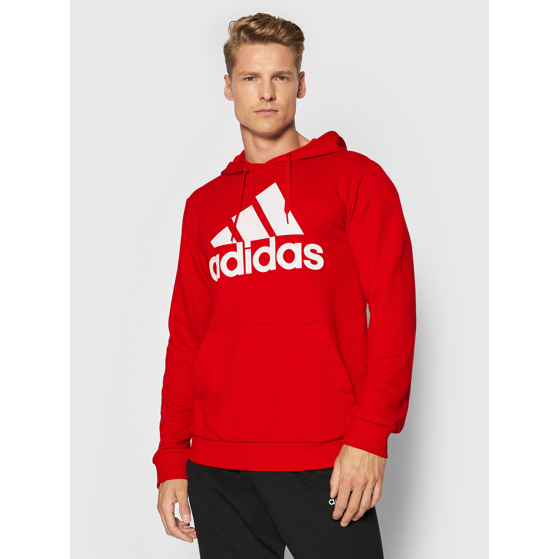 adidas Bluză Essentials Big Logo GV0249 Roșu Regular Fit - Pled.ro