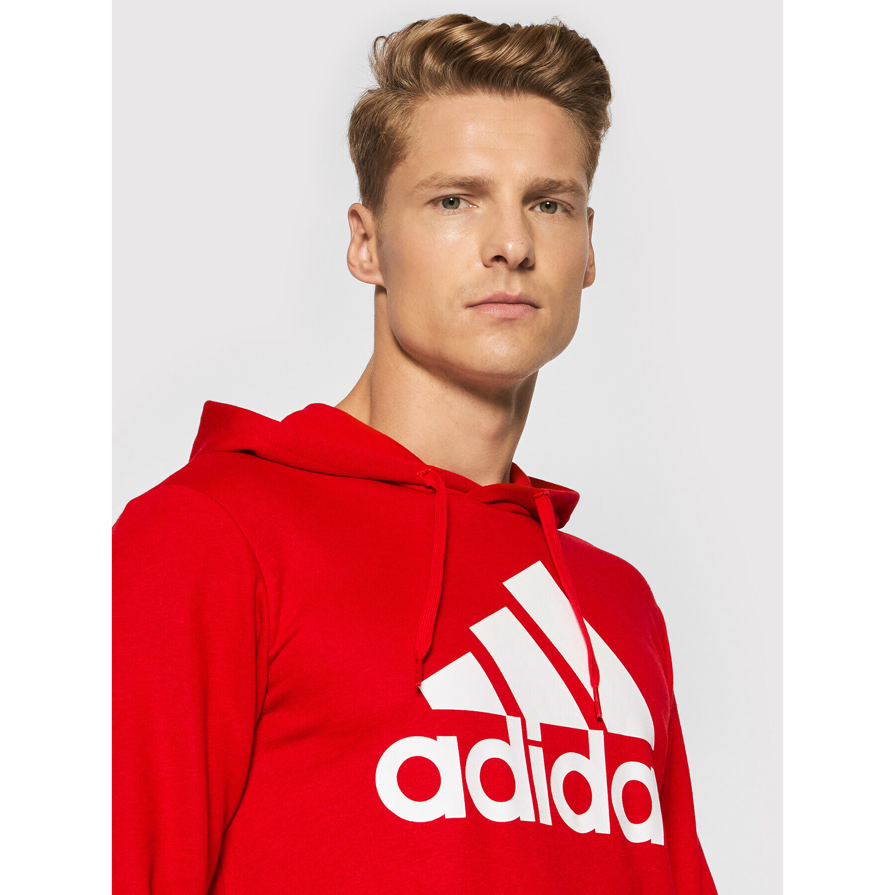 adidas Bluză Essentials Big Logo GV0249 Roșu Regular Fit - Pled.ro