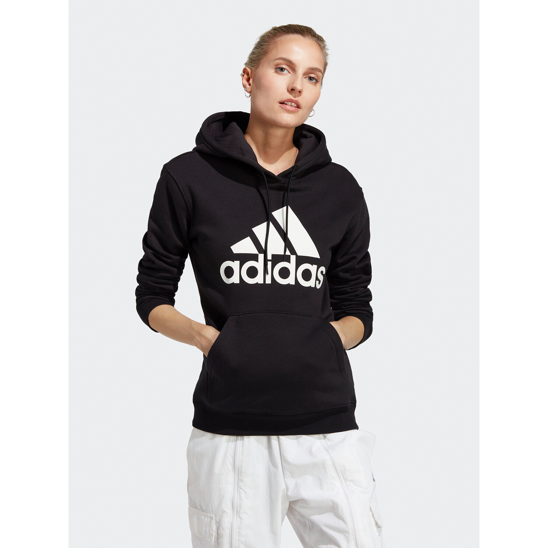 adidas Bluză Essentials Big Logo IB8813 Negru Regular Fit - Pled.ro