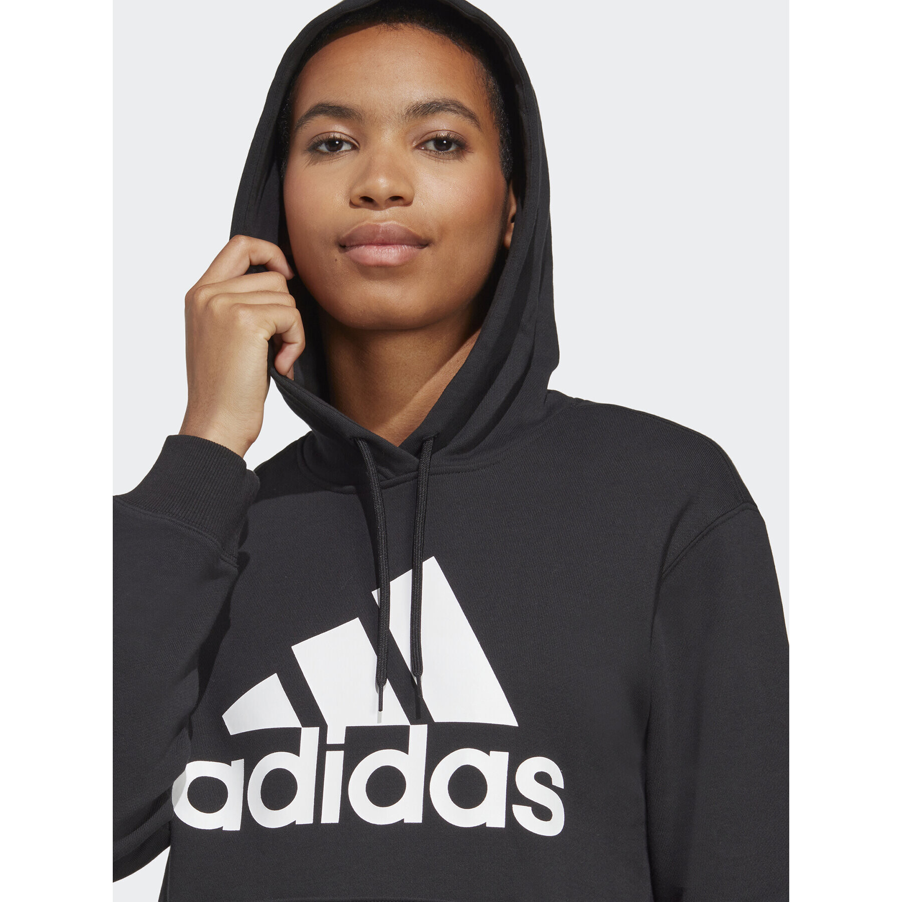 adidas Bluză Essentials Big Logo IC6895 Negru Regular Fit - Pled.ro