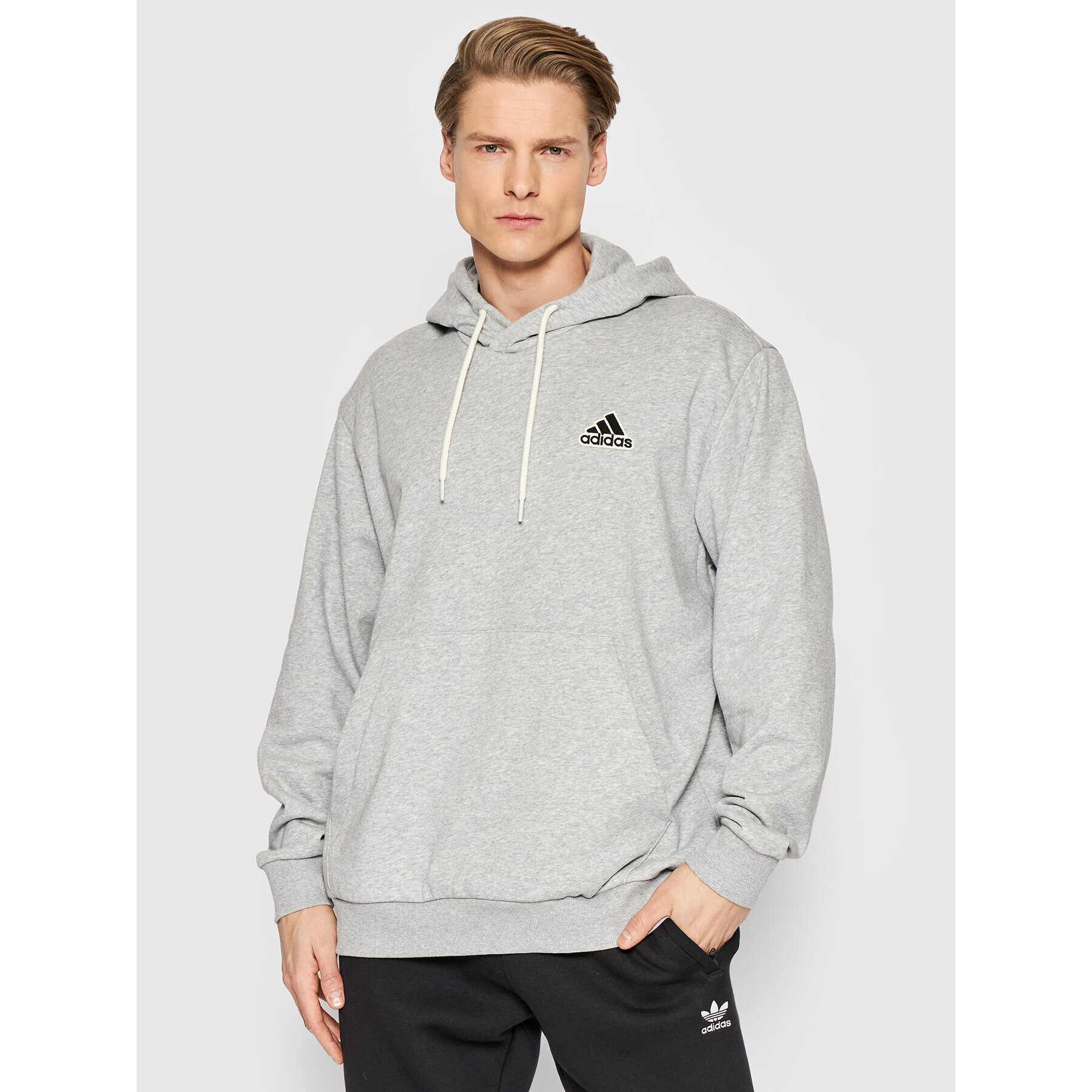 adidas Performance adidas Bluză Essentials FeelComfy HE4339 Gri Loose Fit - Pled.ro