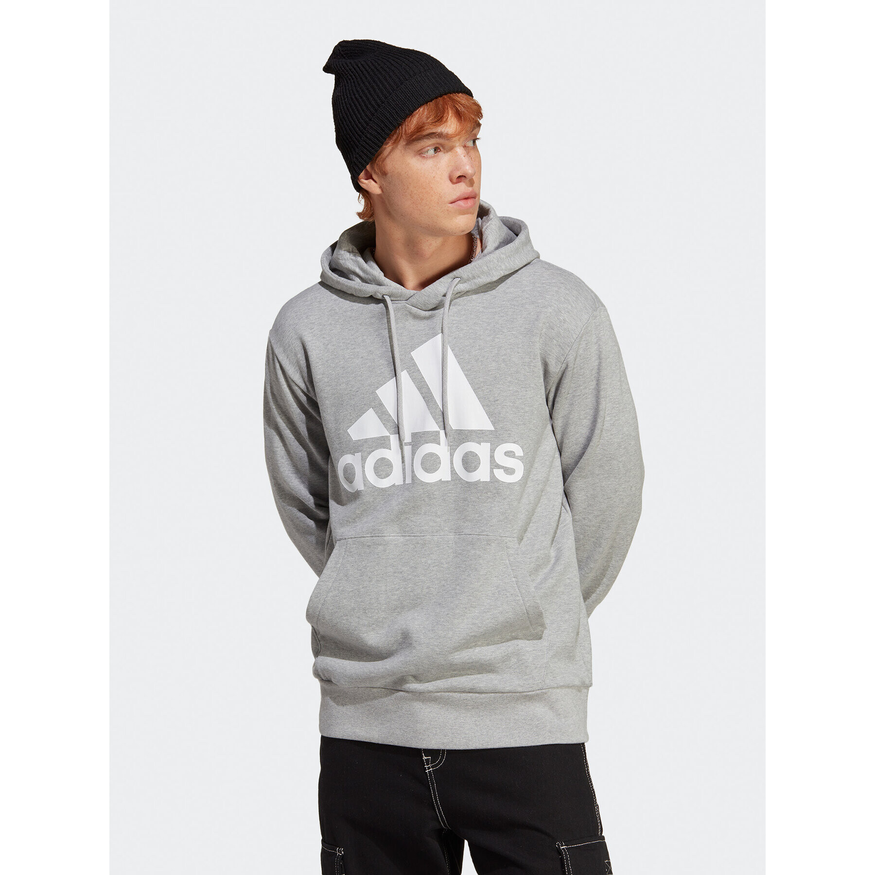 adidas Bluză Essentials French Terry Big Logo Hoodie IC9364 Gri Regular Fit - Pled.ro