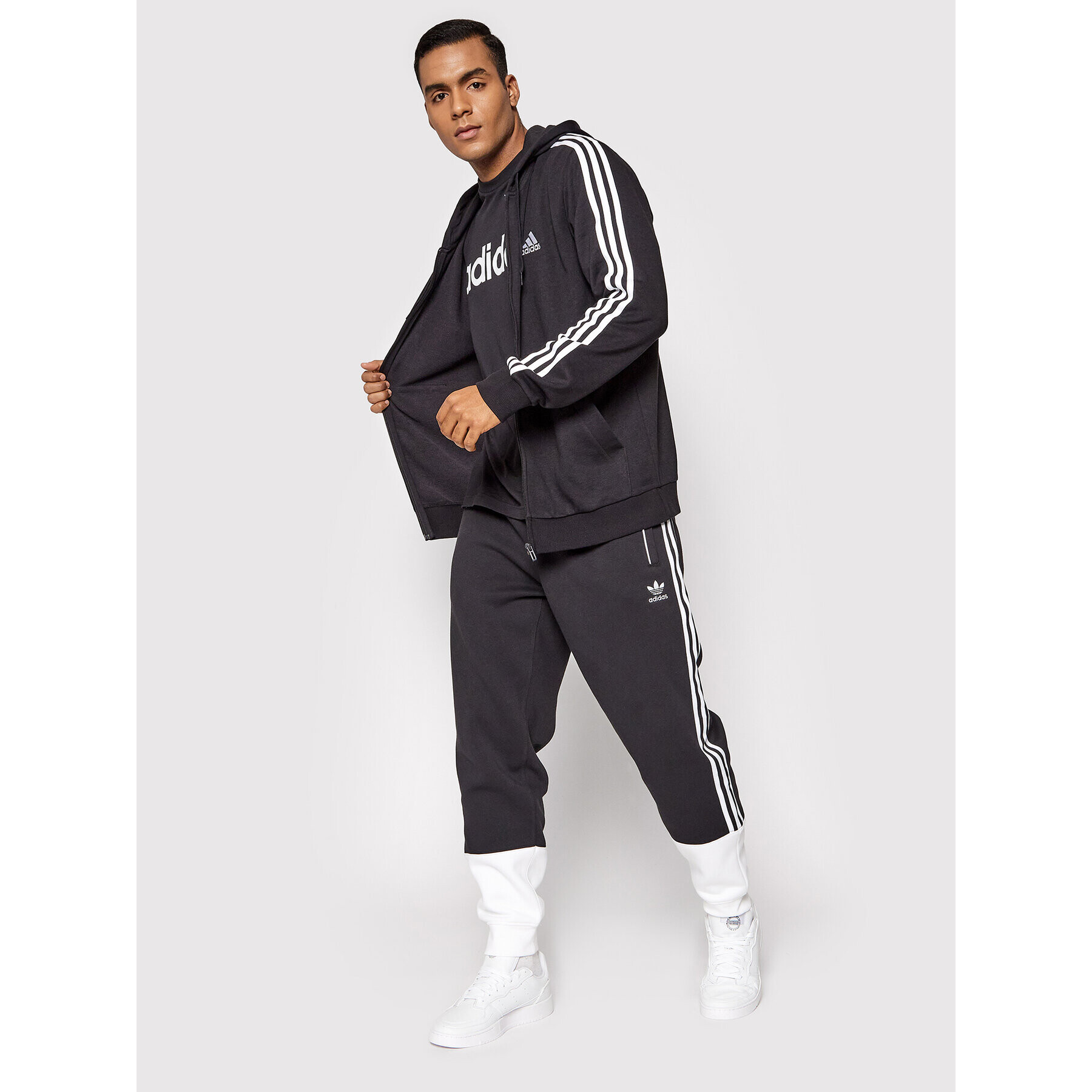 adidas Performance adidas Bluză Essentials French Terry GK9032 Negru Regular Fit - Pled.ro