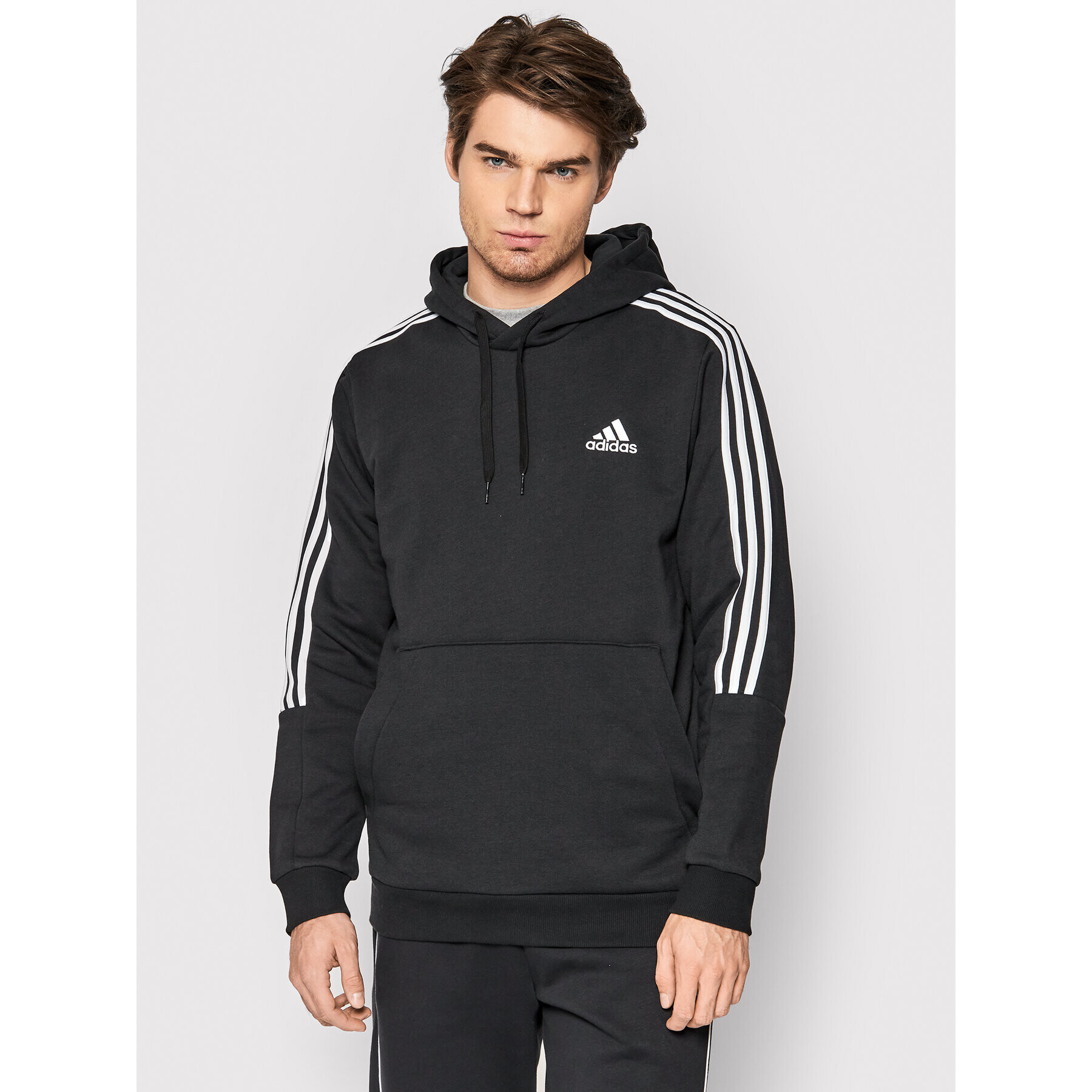 adidas Bluză Essentials GK9581 Negru Regular Fit - Pled.ro