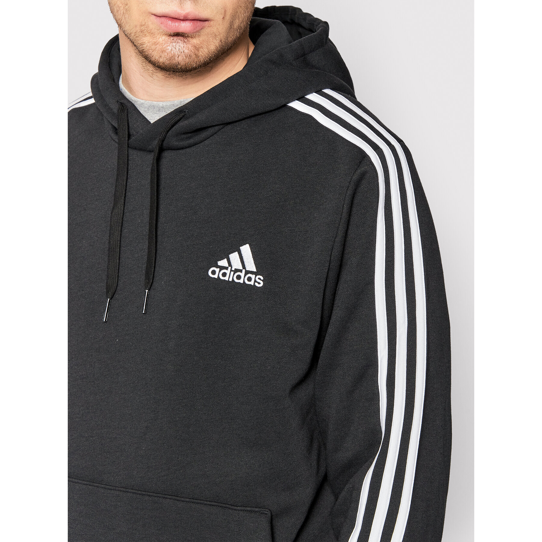 adidas Bluză Essentials GK9581 Negru Regular Fit - Pled.ro