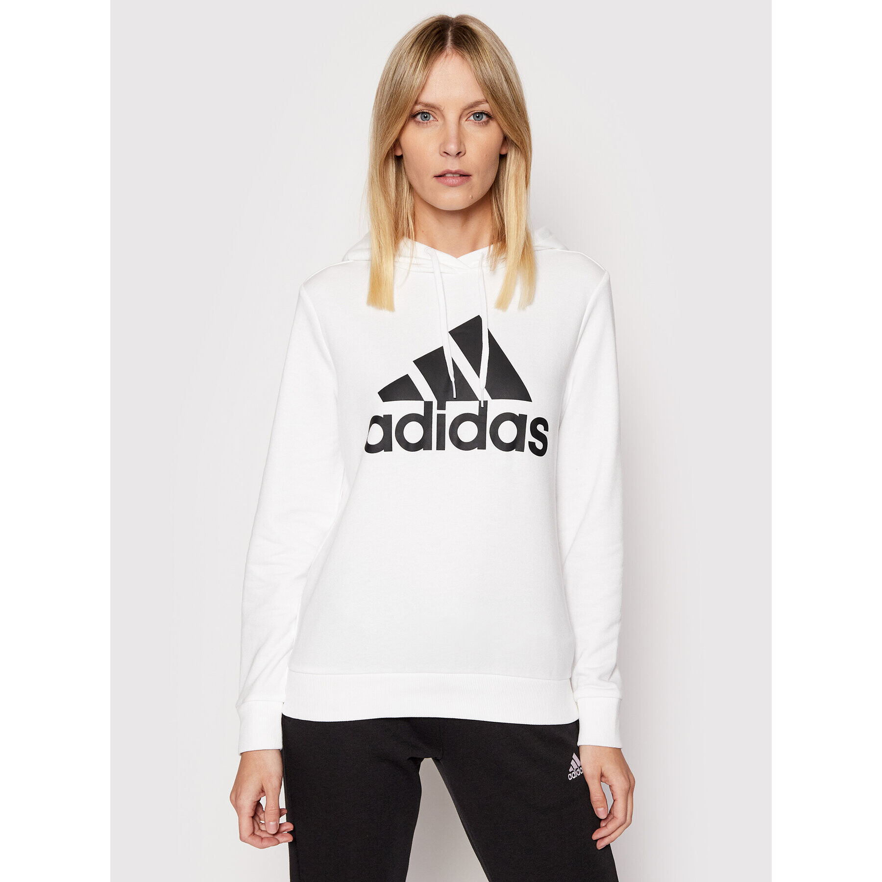 adidas Performance adidas Bluză Essentials HD1800 Alb Relaxed Fit - Pled.ro