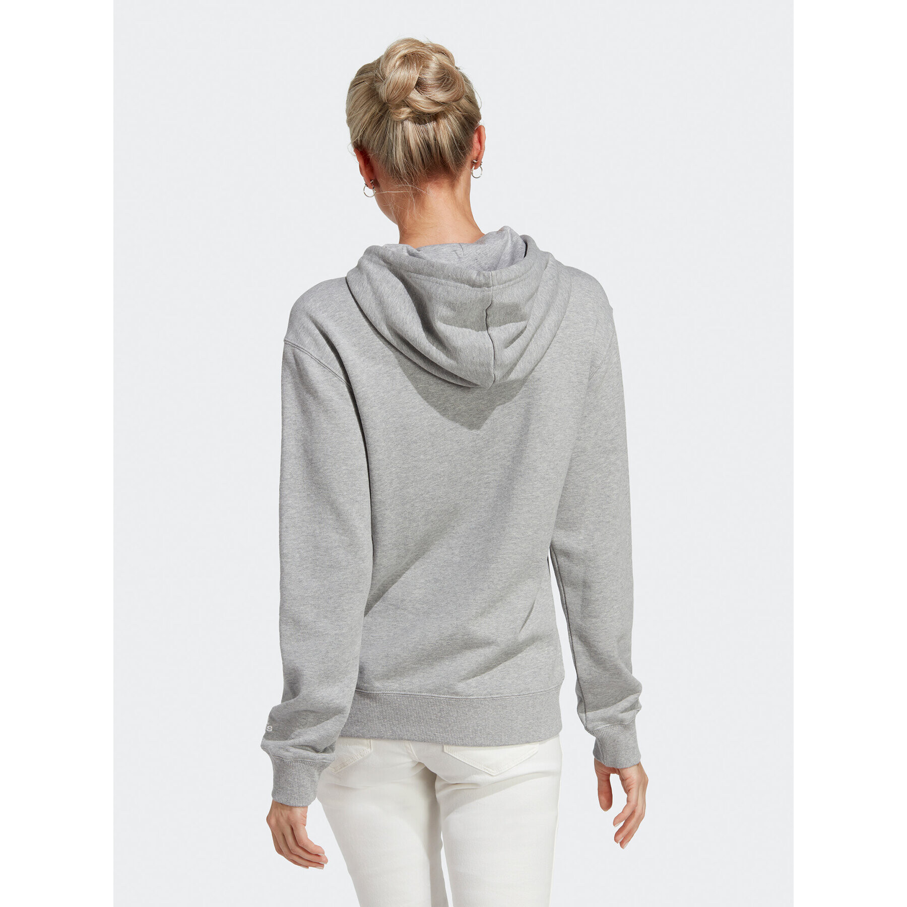 adidas Bluză Essentials Linear Hoodie IC6884 Gri Regular Fit - Pled.ro