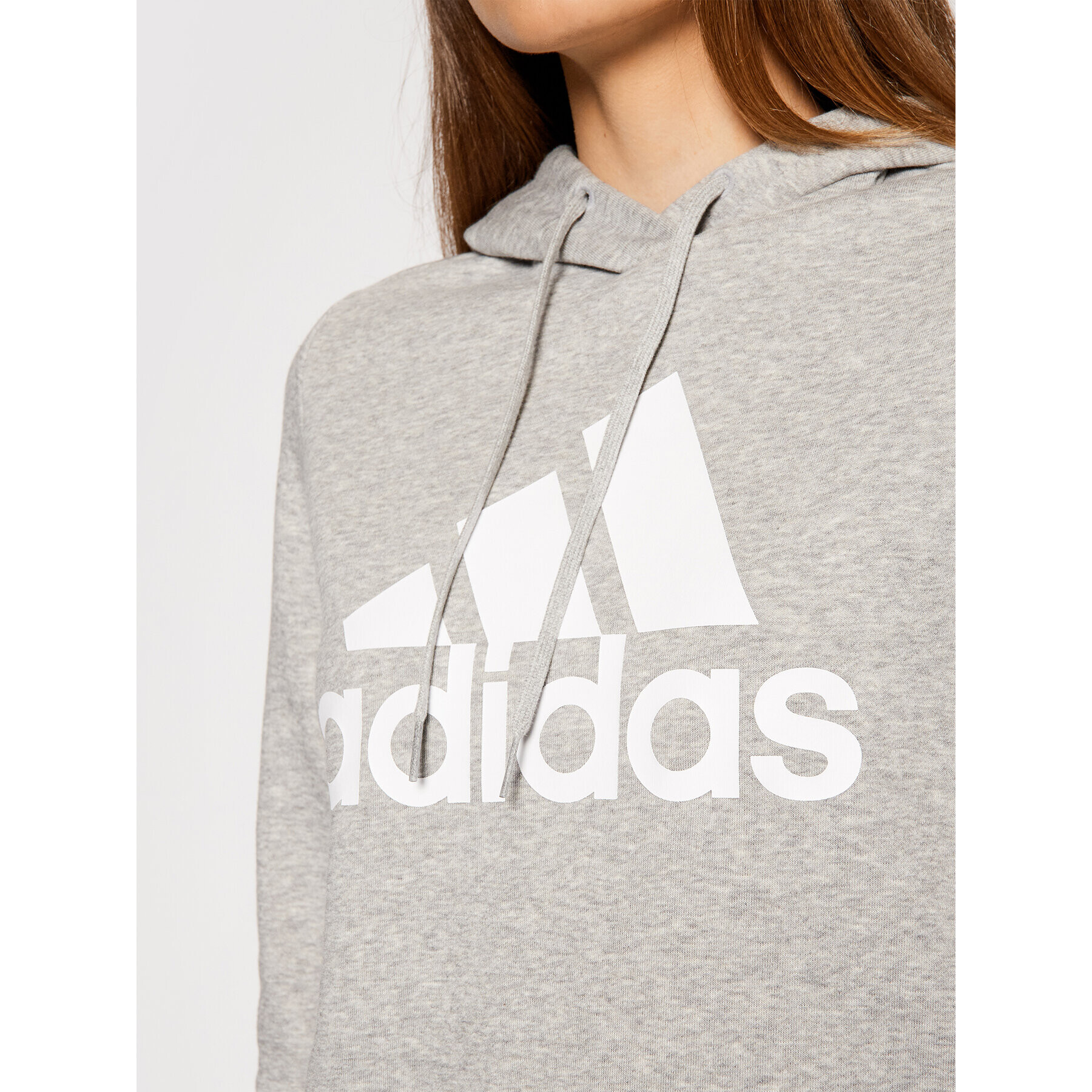 adidas Bluză Essentials Logo GL0719 Gri Standard Fit - Pled.ro