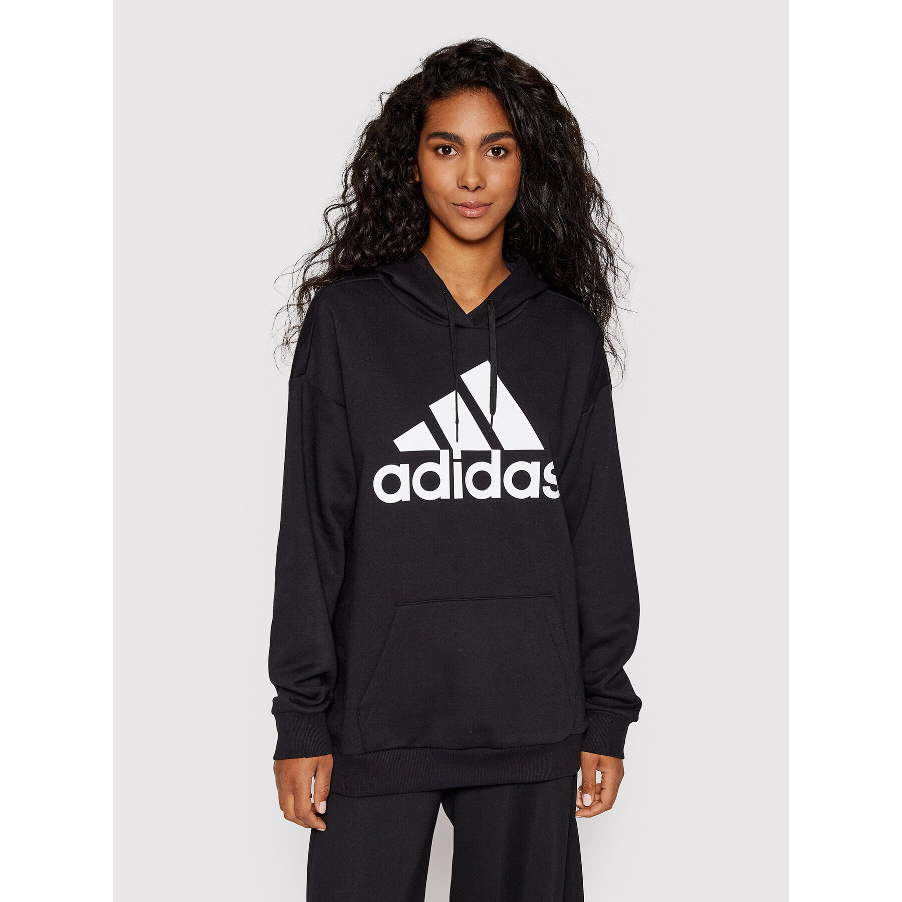 adidas Performance adidas Bluză Essentials Logo HD1756 Negru Loose Fit - Pled.ro